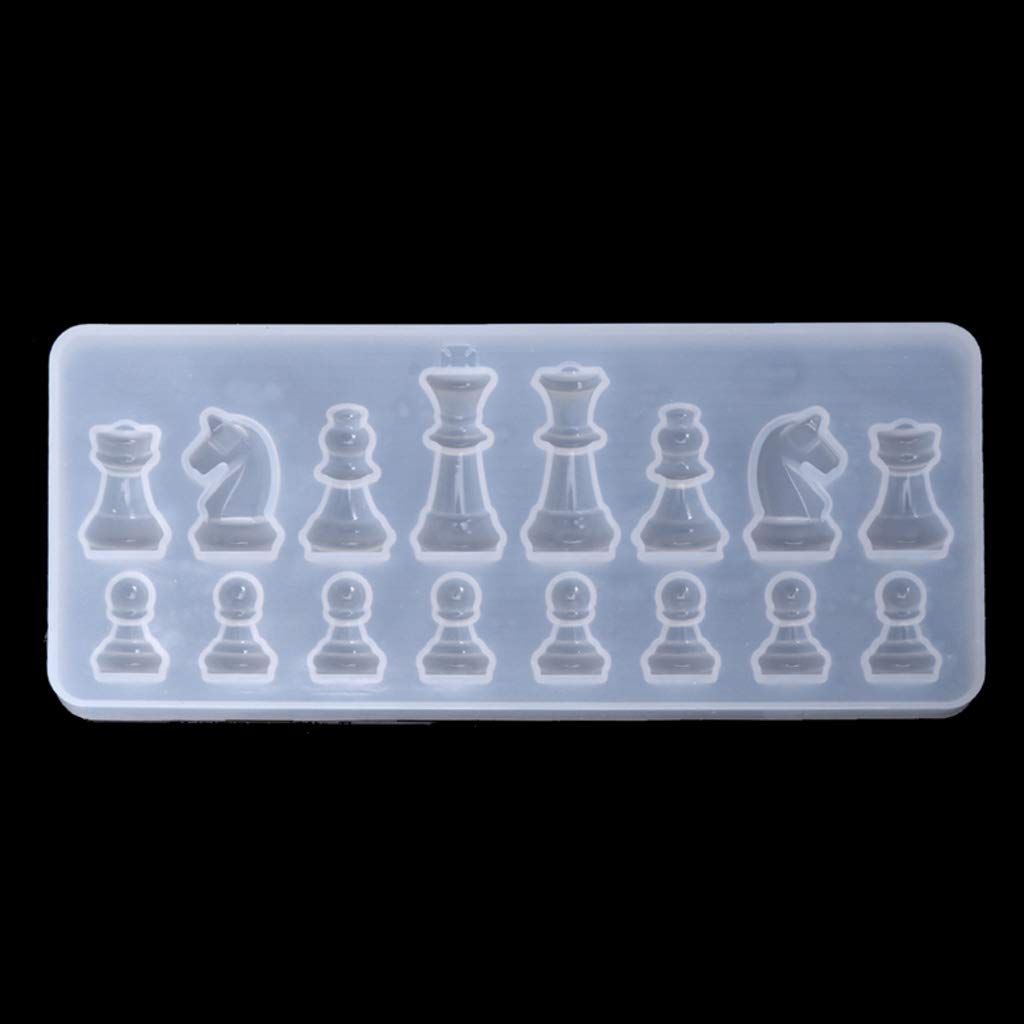 Premium 2-Piece Silicone Chess Board Mold for Resin Casting - DIY Chess Set Making, Square Chessboard Craft Mold - Perfect for Resin Art, Tabletop Games & Handmade Gifts