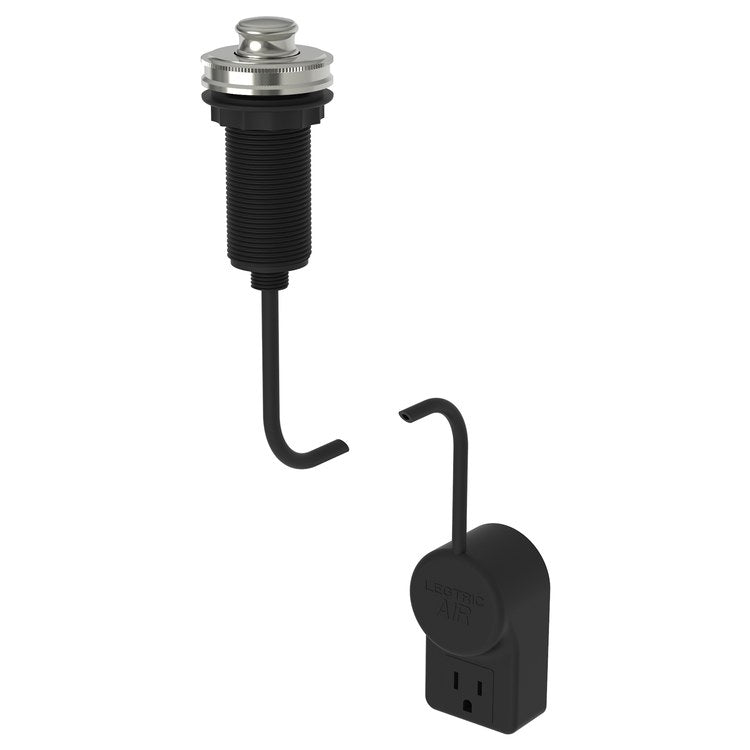 Air Activation Switch Garbage Disposer with Power Adapter - Polished Nickel Brass Finish for Kitchen Sink Waste Disposal System | Perfect for Modern Home & Restaurant Use