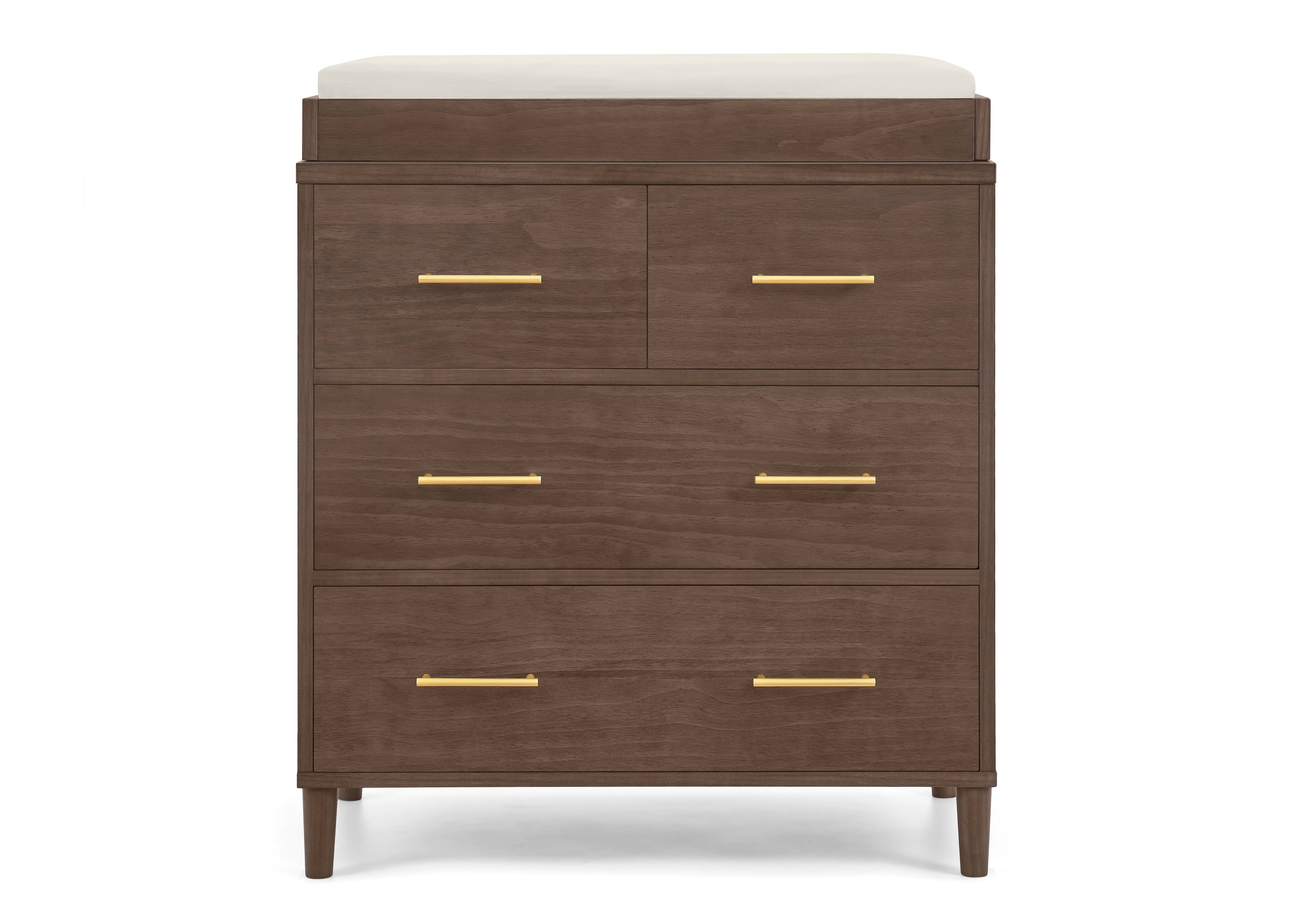 Classic 4 Drawer Dresser with Changing Top & Interlocking Drawers - Nursery & Bedroom Storage Solution for Baby Essentials & Clothes Organization