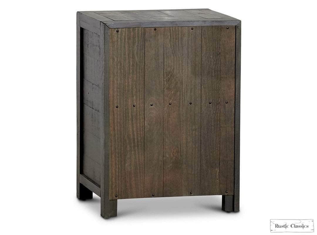 Whistler Reclaimed Wood 3-Drawer Nightstand - Rustic Brown Bedside Table for Bedroom, Living Room & Guest Room Storage