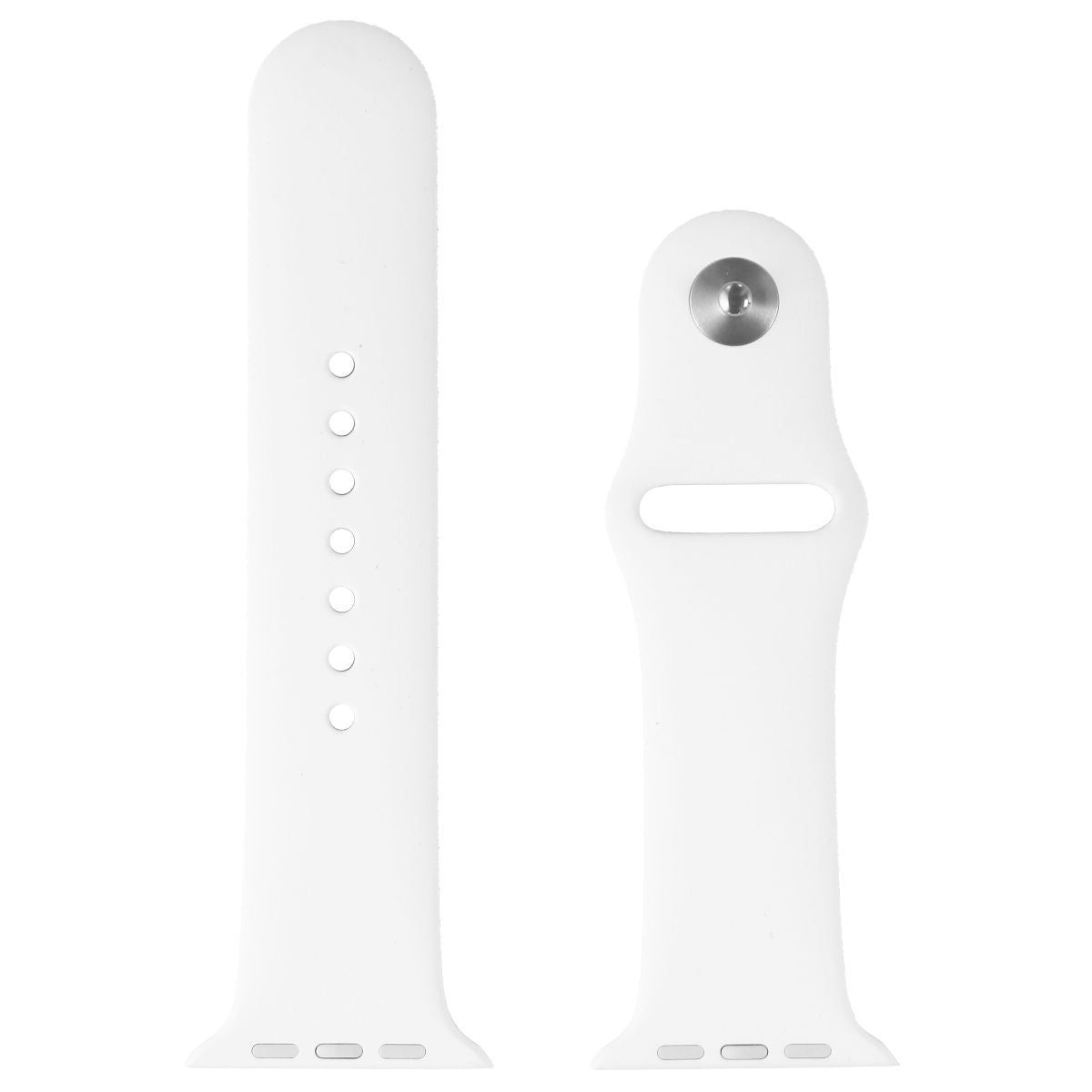 Apple Watch 42mm Sport Band - Compatible with 42mm/44mm/45mm Apple Watch Models - Soft White Silicone Strap (S/M Size) - Perfect for Workouts, Running & Everyday Wear