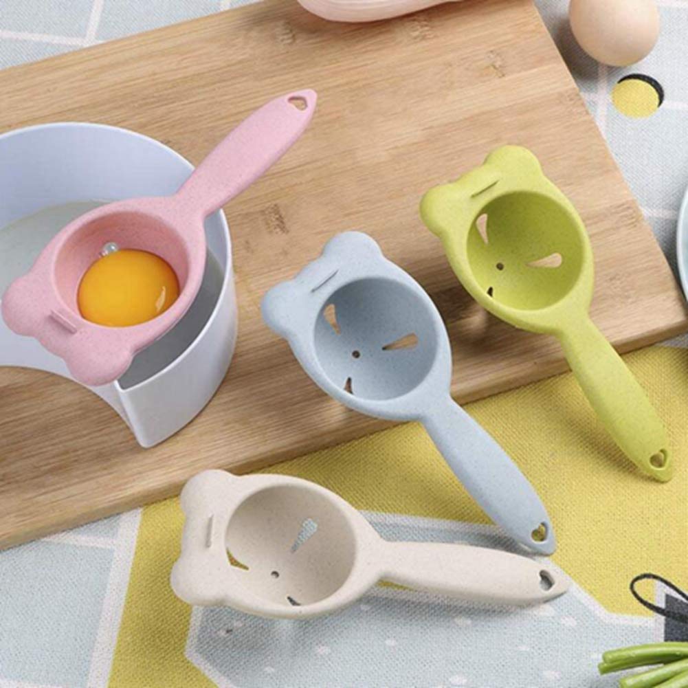 Eco-Friendly Wheat Straw Egg Yolk Separator - Kitchen Gadget for Filtering Egg Whites | Chef's Essential Tool for Baking & Cooking | Perfect for Breakfast, Baking & Healthy Recipes (Green)