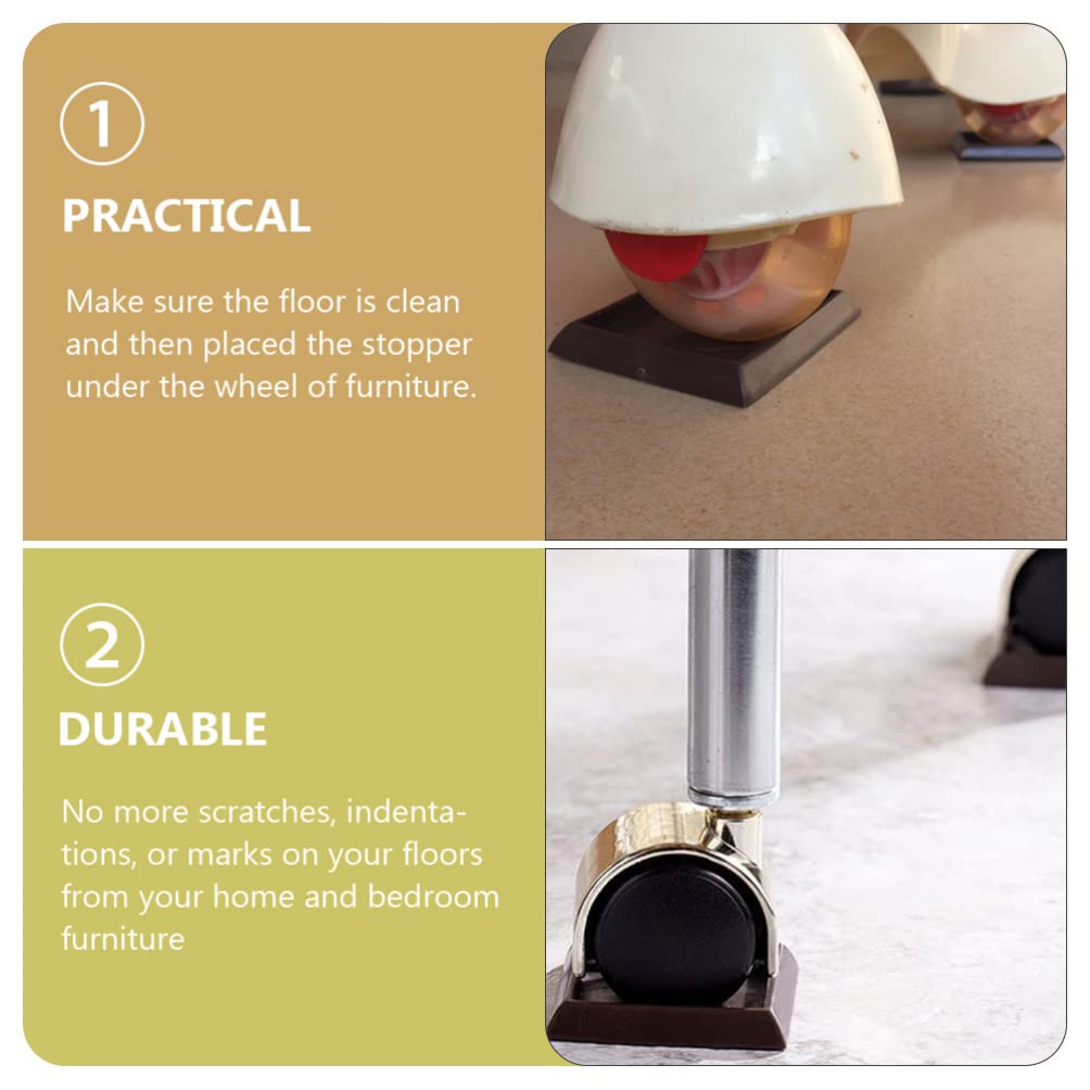 DOITOOL 10-Pack Square Furniture Leveling Casters - Anti-Slip, Noise-Reducing Chair & Sofa Leg Risers - Adjustable Table & Furniture Feet Protectors for Hardwood Floors (Ideal for Home Office, Living Room & Dining Room)