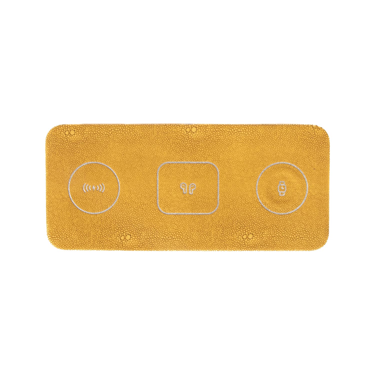 Brouk and Co ACE 3-in-1 Portable Wireless Fast Charging Pad (15W) - Compatible with iPhone, Samsung & Android Devices - Vegan Leather Charging Station for Phone, Watch & Headphones | Perfect for Home, Office & Travel Use