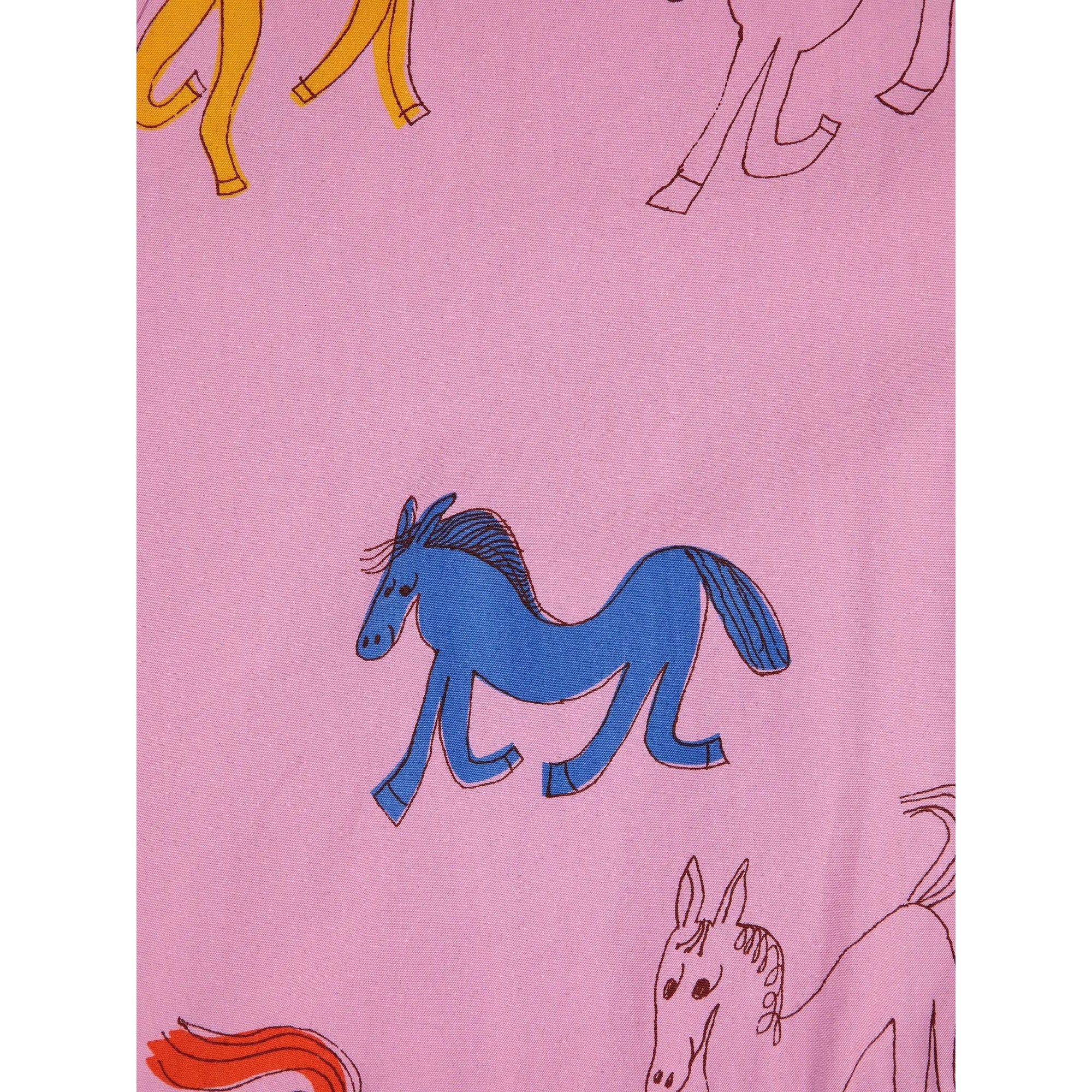 Bobo Choses Wonder Horse Woven Dress for Girls - Pink Floral Print, Comfortable & Stylish Casual Wear for Playdates, Parties & Everyday Outfits