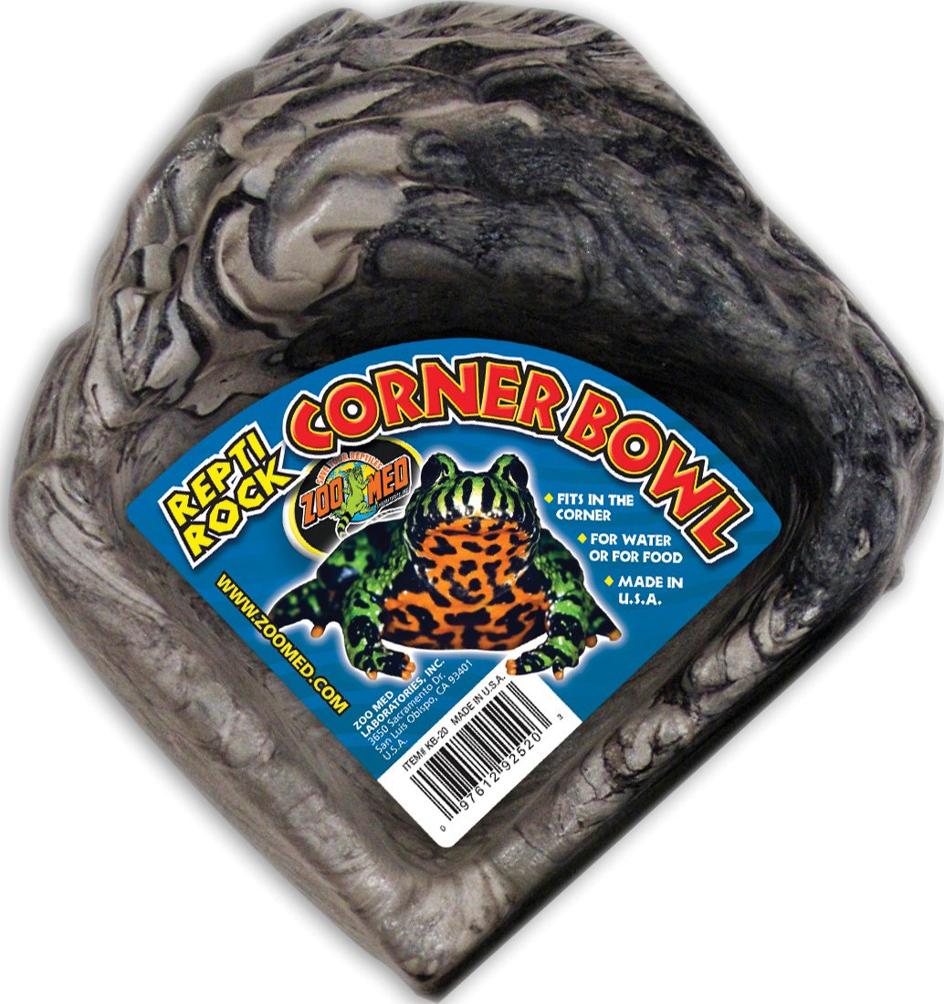 Zoo Med Repti Rock Corner Box - Natural Reptile Hideout for Lizards, Snakes & Geckos - Perfect for Terrariums & Habitats