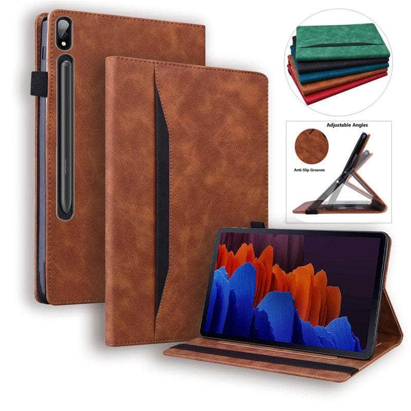 Samsung Galaxy Tab S8 Ultra 2022 Case with Flip Cover, Wallet & Card Holder - Perfect for Work, Travel & Entertainment
