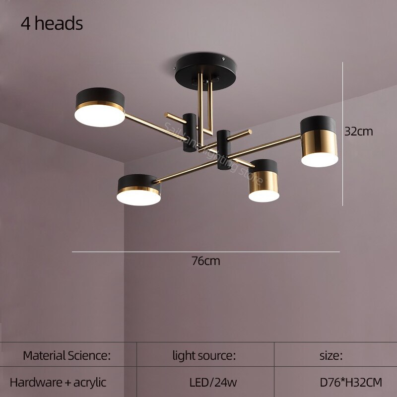 Sputnik Chandelier - Modern Elegant Crystal Ceiling Light Fixture for Dining Room, Living Room & Bedroom - Gold/Silver Finish Luxury Lighting Decor