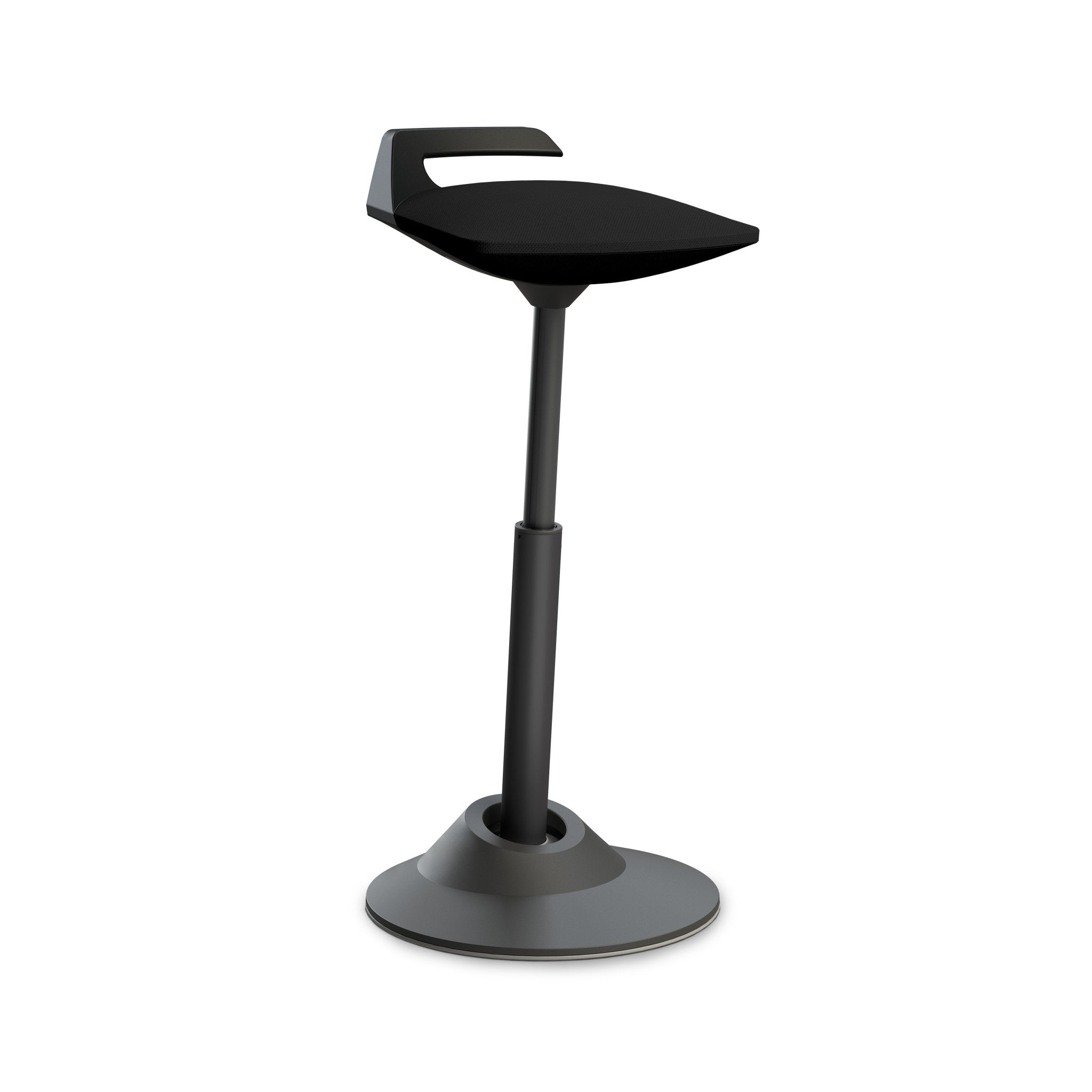 Aeris Muvman Black Ergonomic Office Chair - Adjustable Height & Lumbar Support for Home & Workspace Comfort