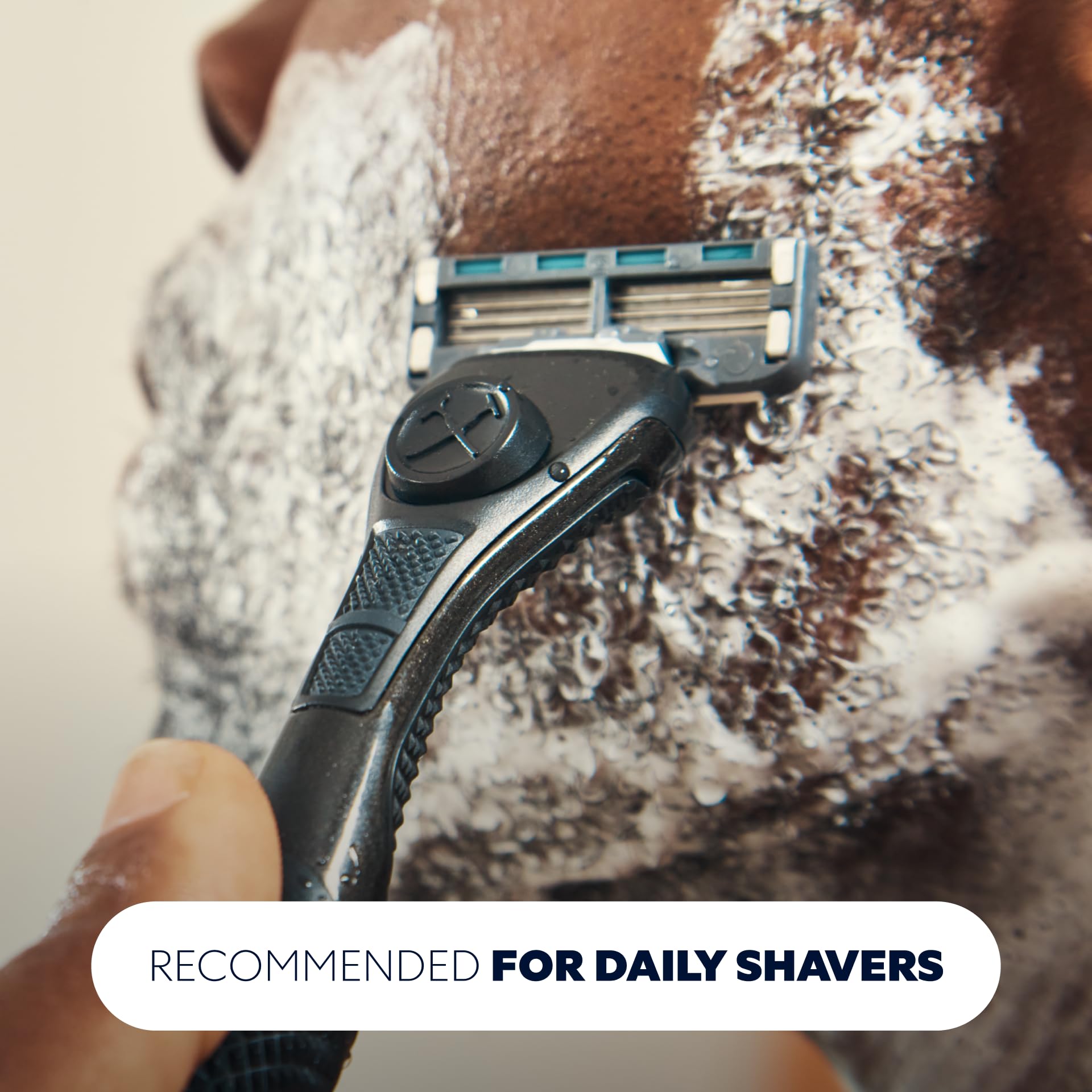 Dollar Shave Club 6 Blade Razor Refills (8 Pack) - 6 Stainless Steel Blades for Smooth & Comfortable Shave - Includes 1 One Wipe Charlies - Perfect for Travel, Gym & Daily Grooming Routine
