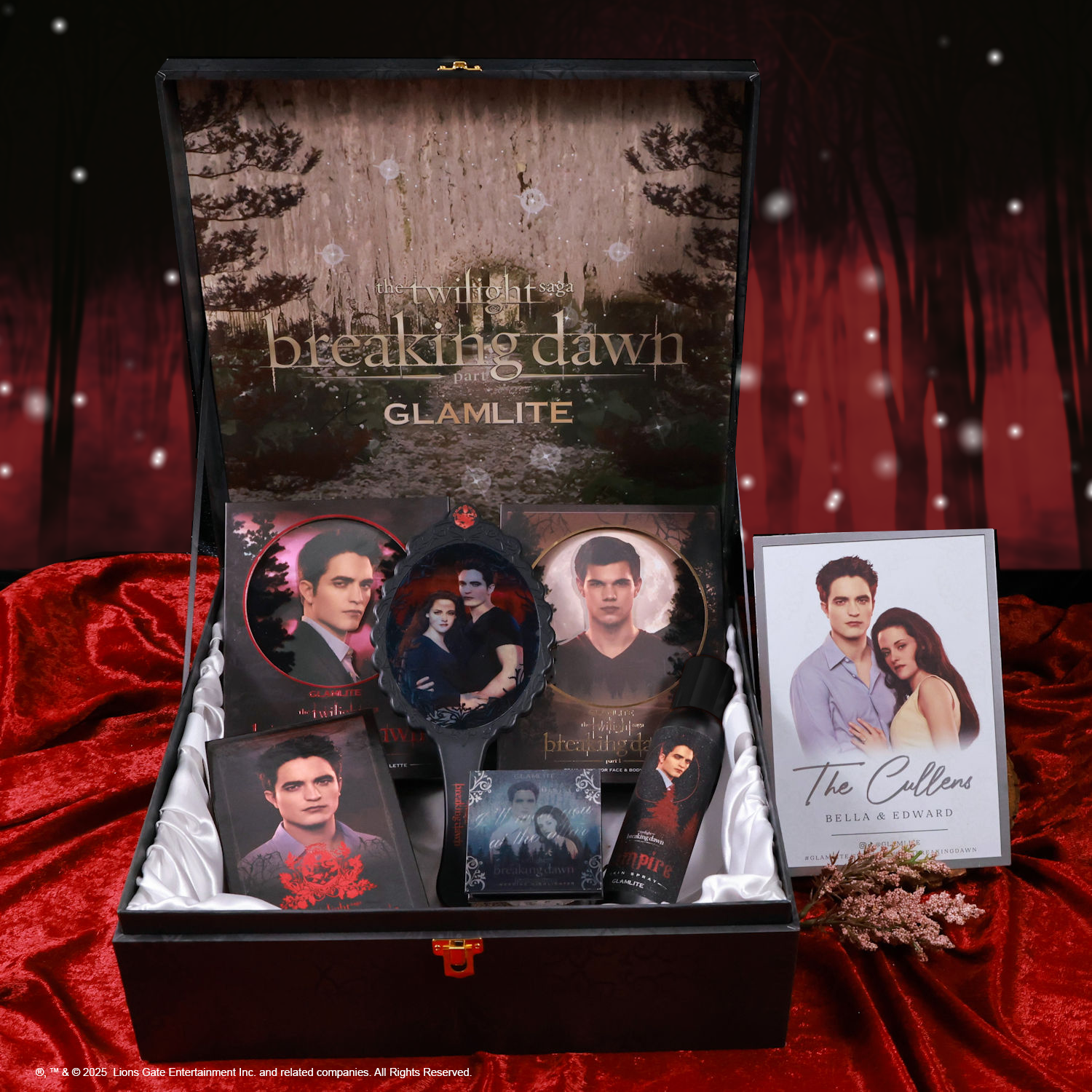 Twilight x Glamlite PR Box Full Collection - Exclusive Makeup Set Inspired by Twilight Saga | Perfect for Cosplay, Themed Parties & Vampire Glam Looks