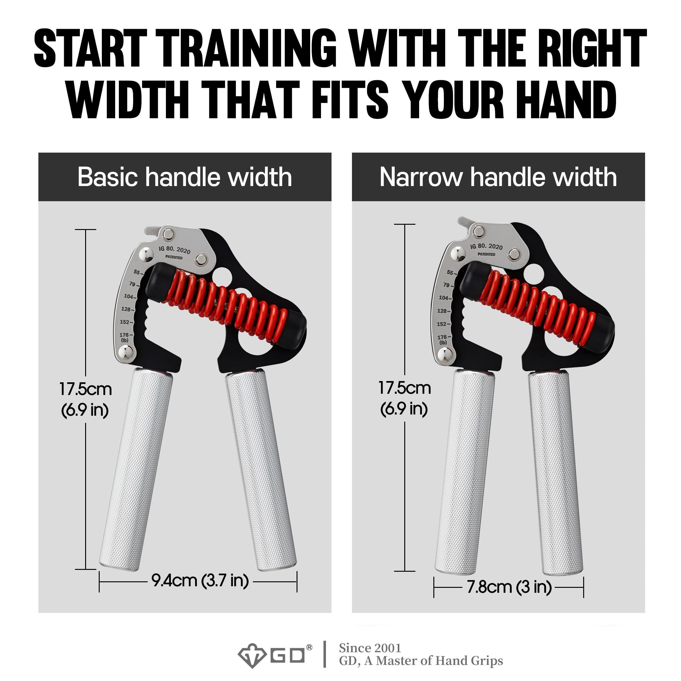 GD IRON GRIP Adjustable Hand Gripper - Silent & Durable Grip Strength Trainer for Forearm, Finger & Hand Workouts - Ideal for Athletes, Climbers, Rehabilitation & Office Stress Relief
