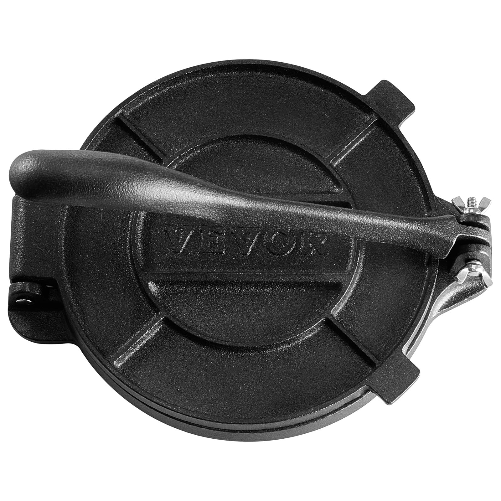 VEVOR 10 Inch Cast Iron Tortilla Press & Roti Maker - Heavy Duty Pre-Seasoned Tortilladora for Flour Tortillas, Tawa, Pataconera - Includes 100 Parchment Papers - Perfect for Mexican Cuisine, Indian Roti, Home Cooking & Restaurant Use