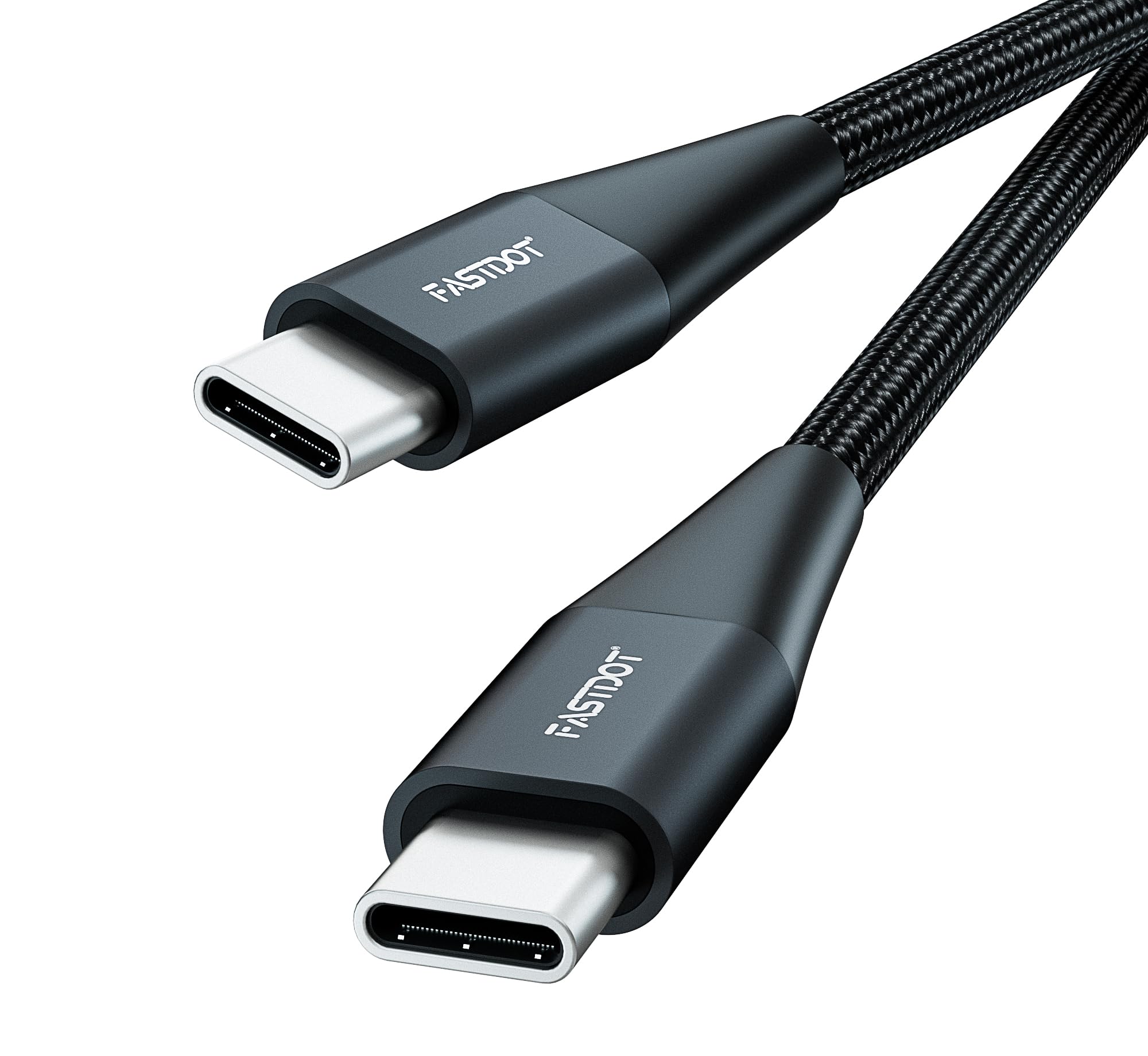 6.6ft USB C to USB C Cable 2 Pack - 100W Fast Charging Cord, Type C Charger Compatible with Samsung Galaxy S22/S21, MacBook Air/Pro, iPad Pro - Perfect for Home, Office & Travel Charging (Black)