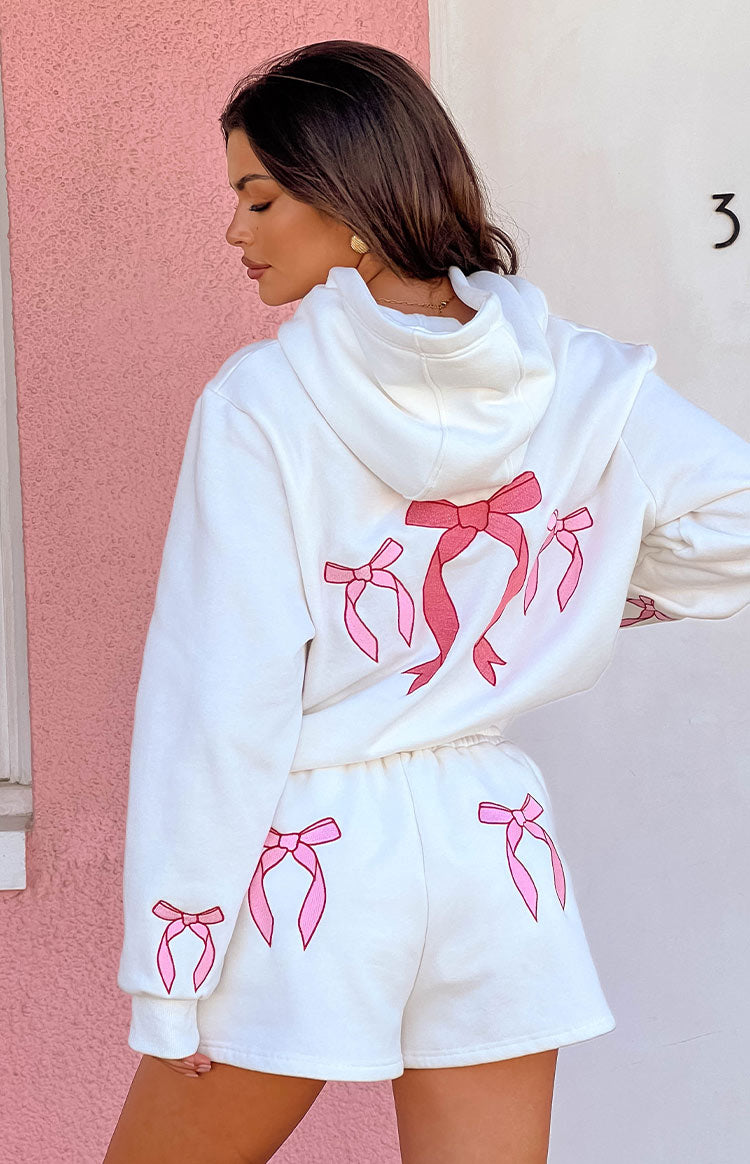 Sweetie White Lounge Shorts for Women - Soft & Comfortable Sleepwear - Perfect for Relaxing at Home, Lounging, and Yoga
