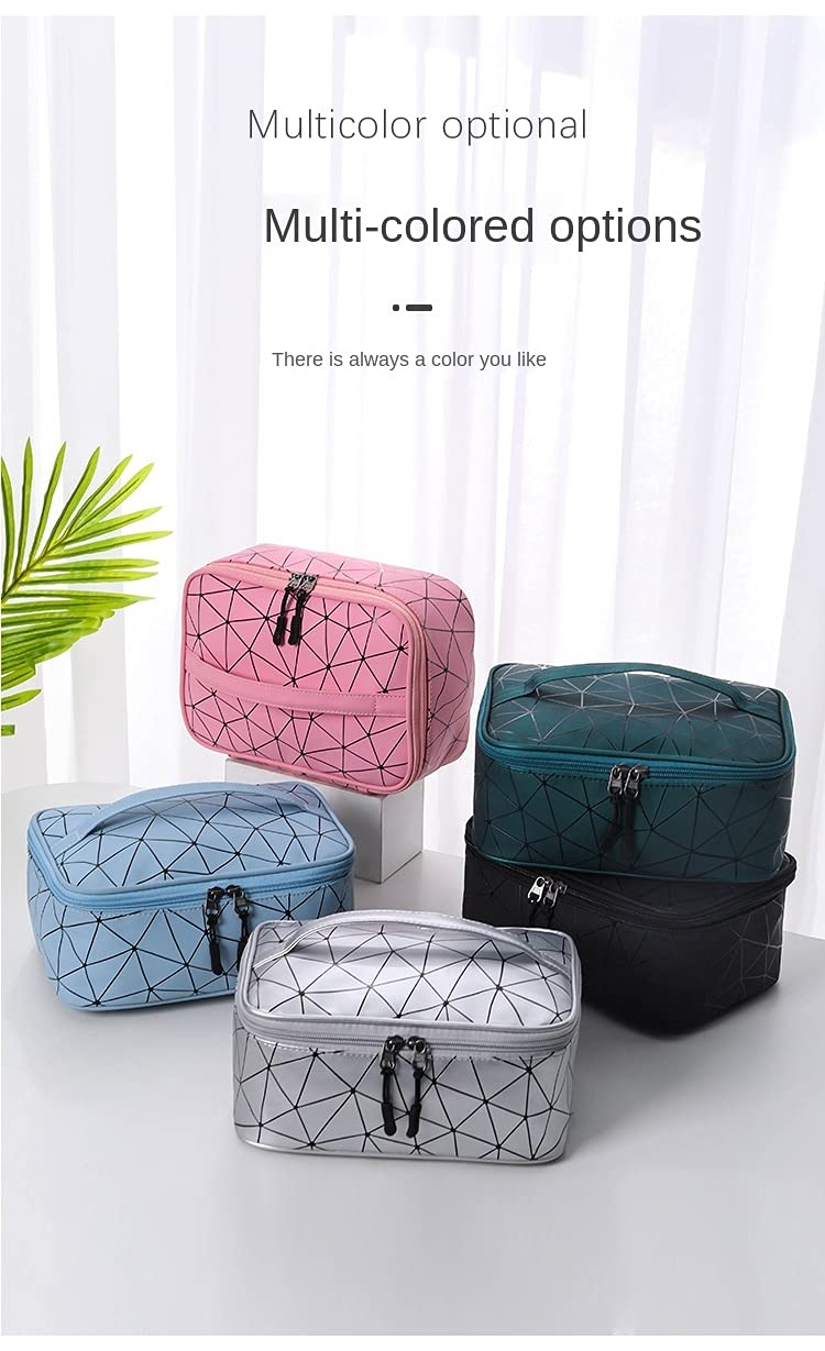 Fastunbox Pink Diamond Makeup Organizer Bag for Travel & Storage