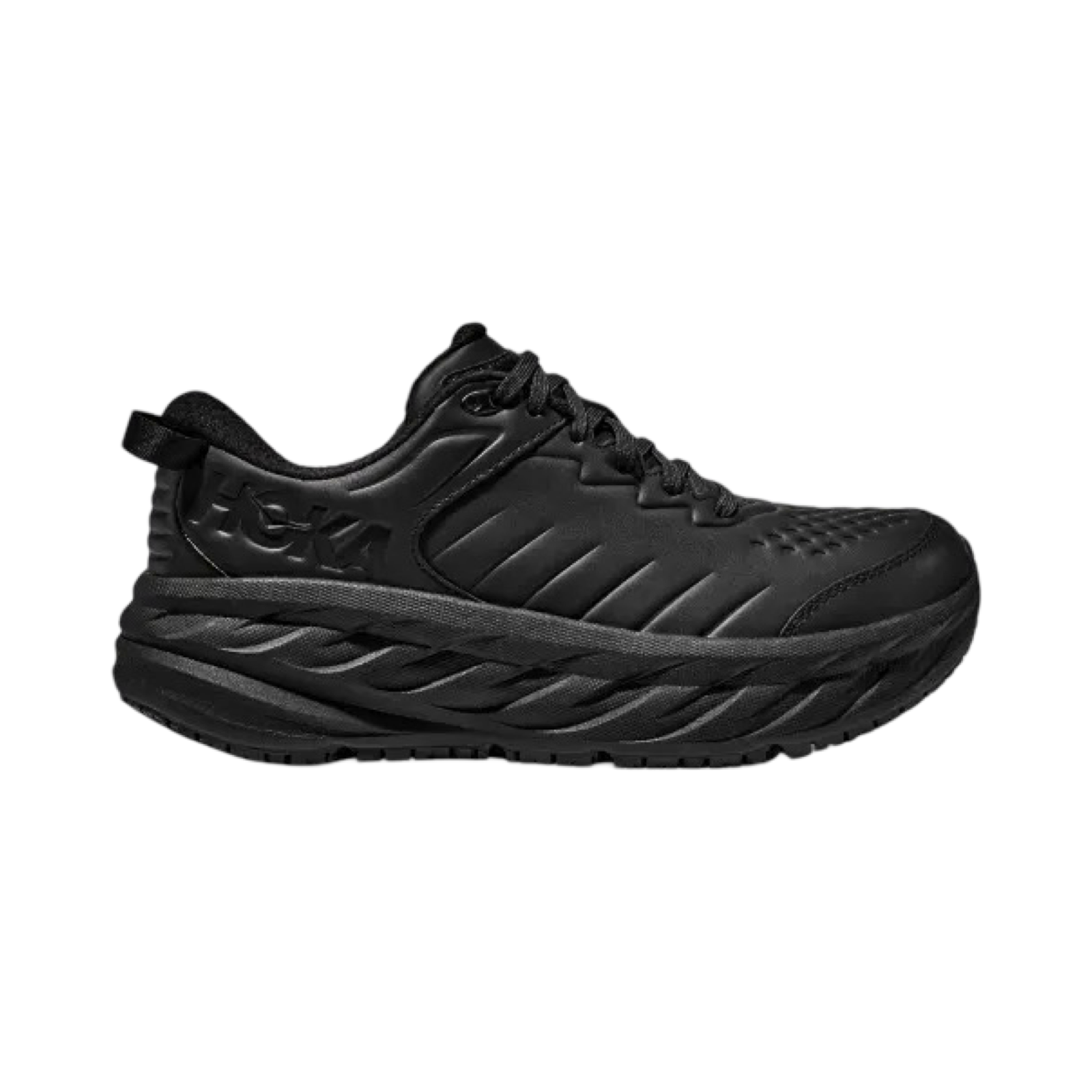 Hoka Bondi SR Men's Running Shoes - Black | Slip-Resistant & Cushioned for Work, Walking & All-Day Comfort
