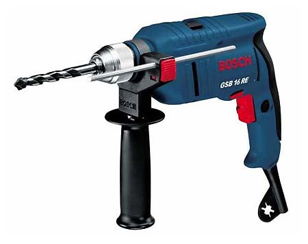 Bosch GSB16RE 16mm (1 Inch) 220V Heavy Duty Impact Drill - Powerful Electric Hammer Drill for Wood, Metal & Masonry - Perfect for DIY Projects, Home Renovation & Construction Work