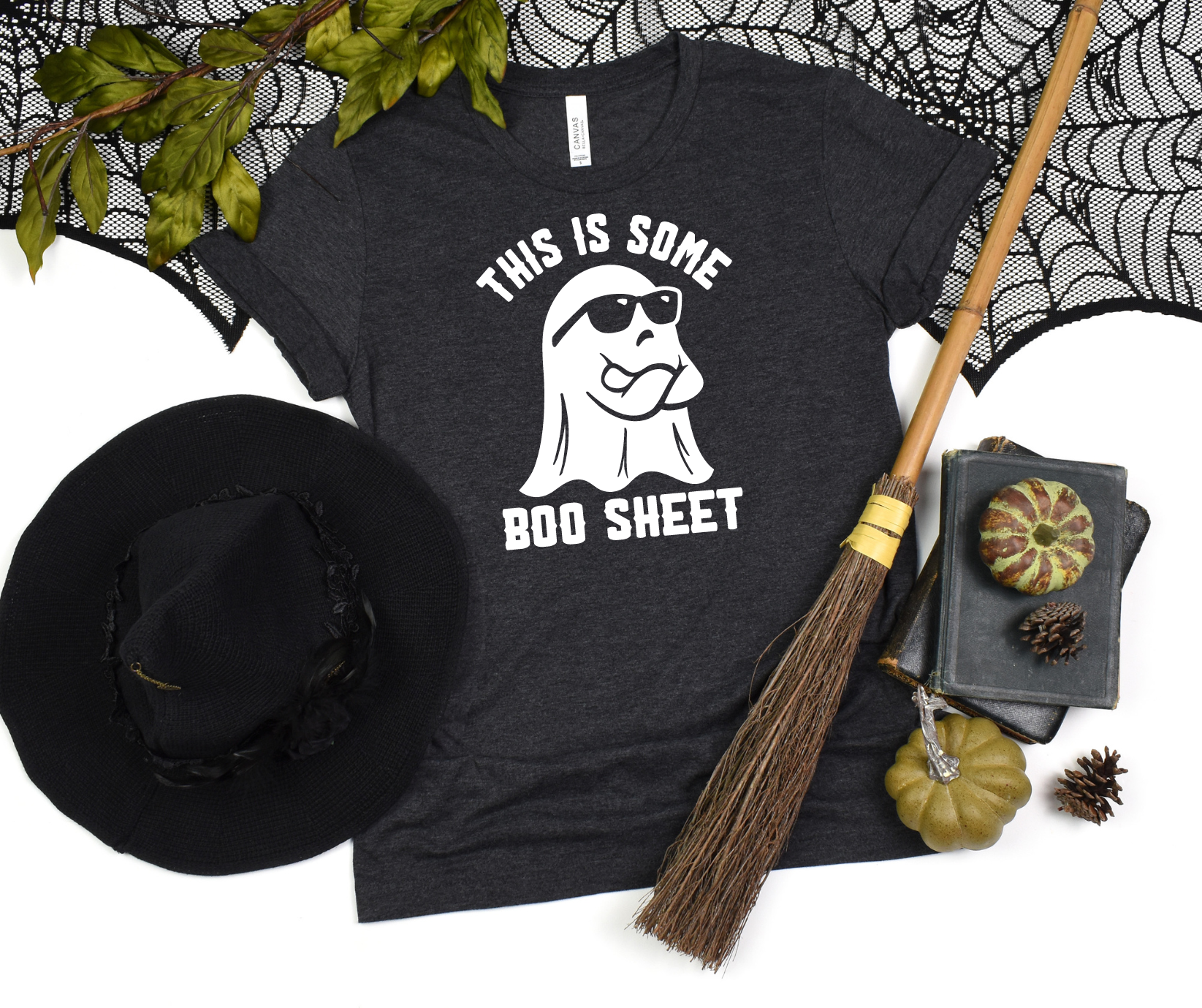 Boo Sheet Funny Halloween Graphic T-Shirt - Spooky Ghost Design for Men & Women - Perfect for Halloween Parties & Costumes