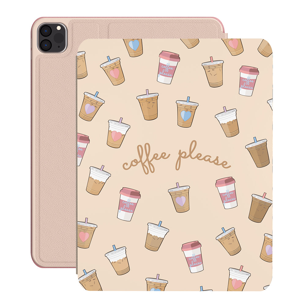 Premium Coffee Please iPad Case 2.0 - Slim Protective Cover for iPad 6/7/8/9 Gen & iPad Air 3 - Perfect for Work, Travel & Home Use