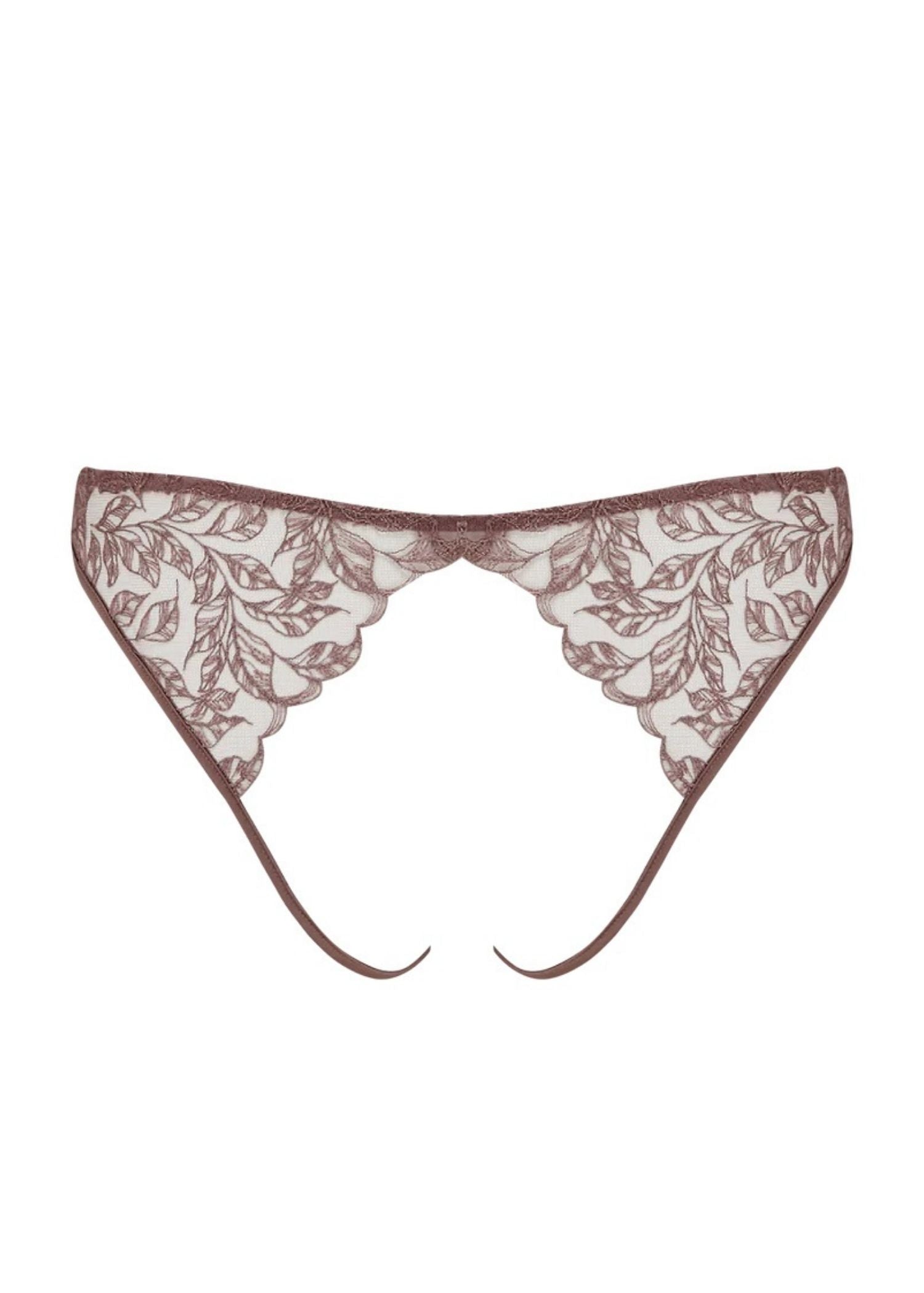 Paeonia Open Knicker in Taupe - Comfortable Lingerie for Women | Perfect for Sleepwear, Lounging & Intimate Moments