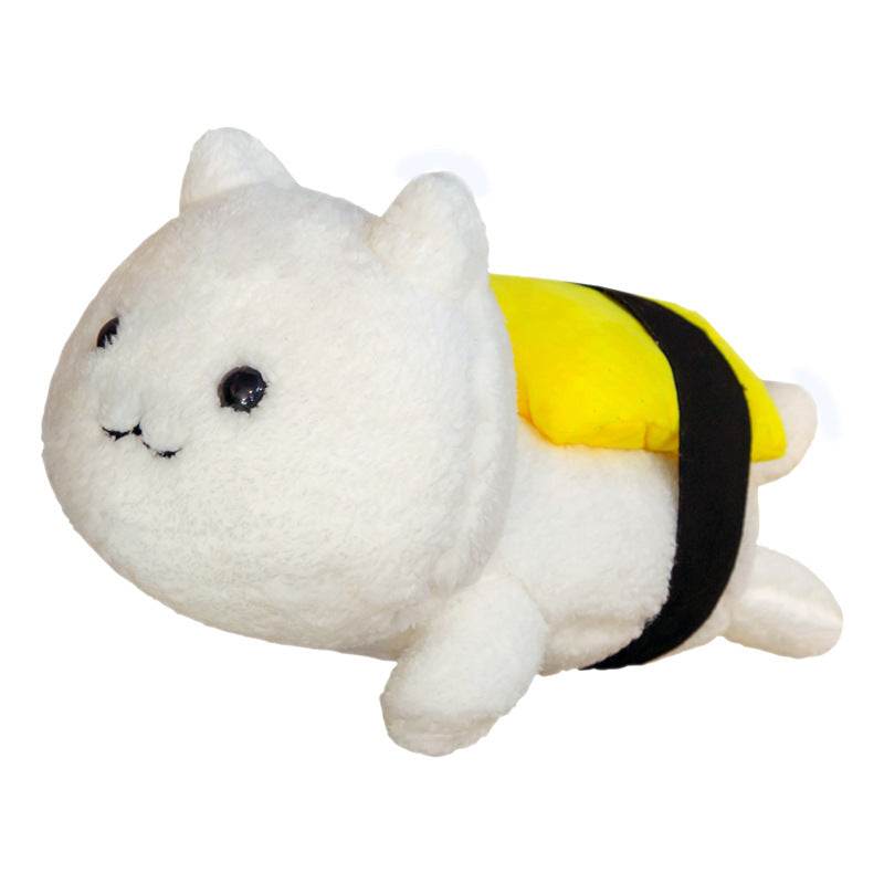 Cute Mini Stuffed Cat Plush Toy - Kawaii Sushi-Shaped Cat Pillow for Anime Lovers & Gift Giving | Perfect for Bedroom Decor, Cosplay Props, and Kawaii Collection