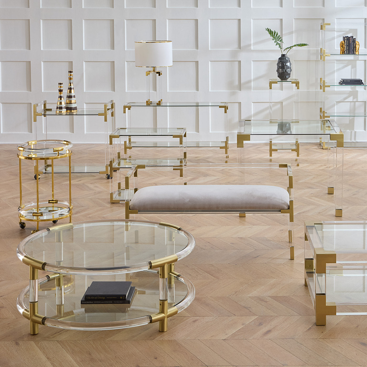 Jacques Grand Cocktail Table - Modern Round Coffee Table for Living Room, Stylish Center Table for Home Decor, Perfect for Lounge, Salon & Office Use
