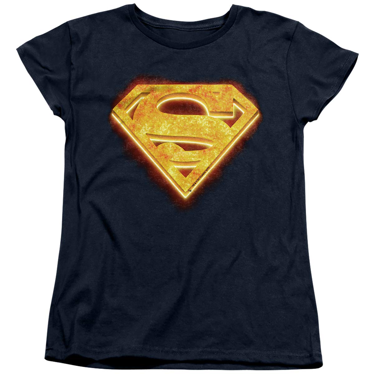 Superman Hot Steel Shield Women's T-Shirt | Graphic Tee for Superhero Fans | Perfect for Cosplay, Comic Con & Casual Wear