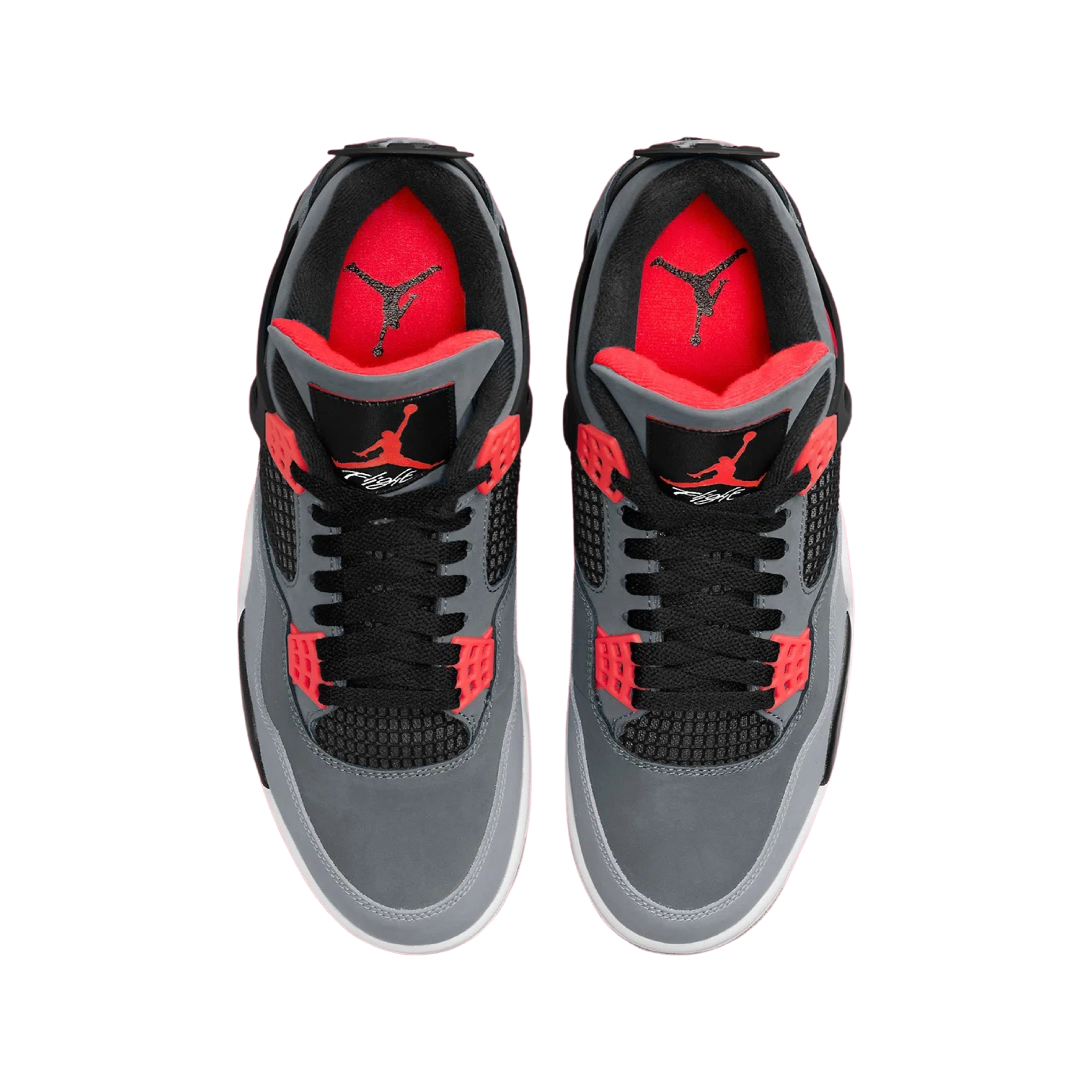 Air Jordan 4 Retro Infrared Dark Grey Black White Basketball Shoes - Men's Sneakers for Casual Wear & Street Style
