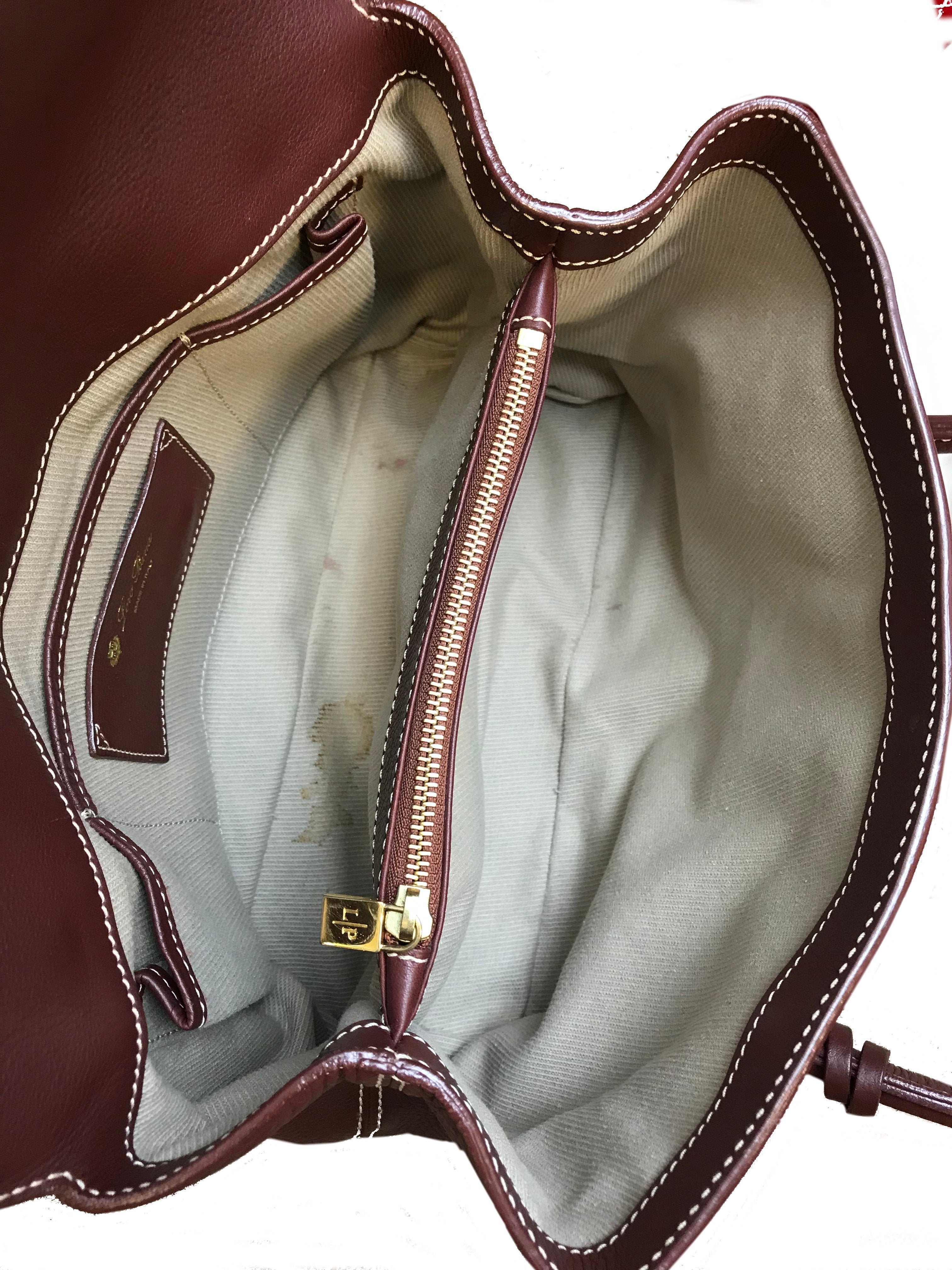 Luxury Loro Piana Leather Dandy Bag for Women | Premium Italian Designer Handbag | Perfect for Work, Travel & Evening Events