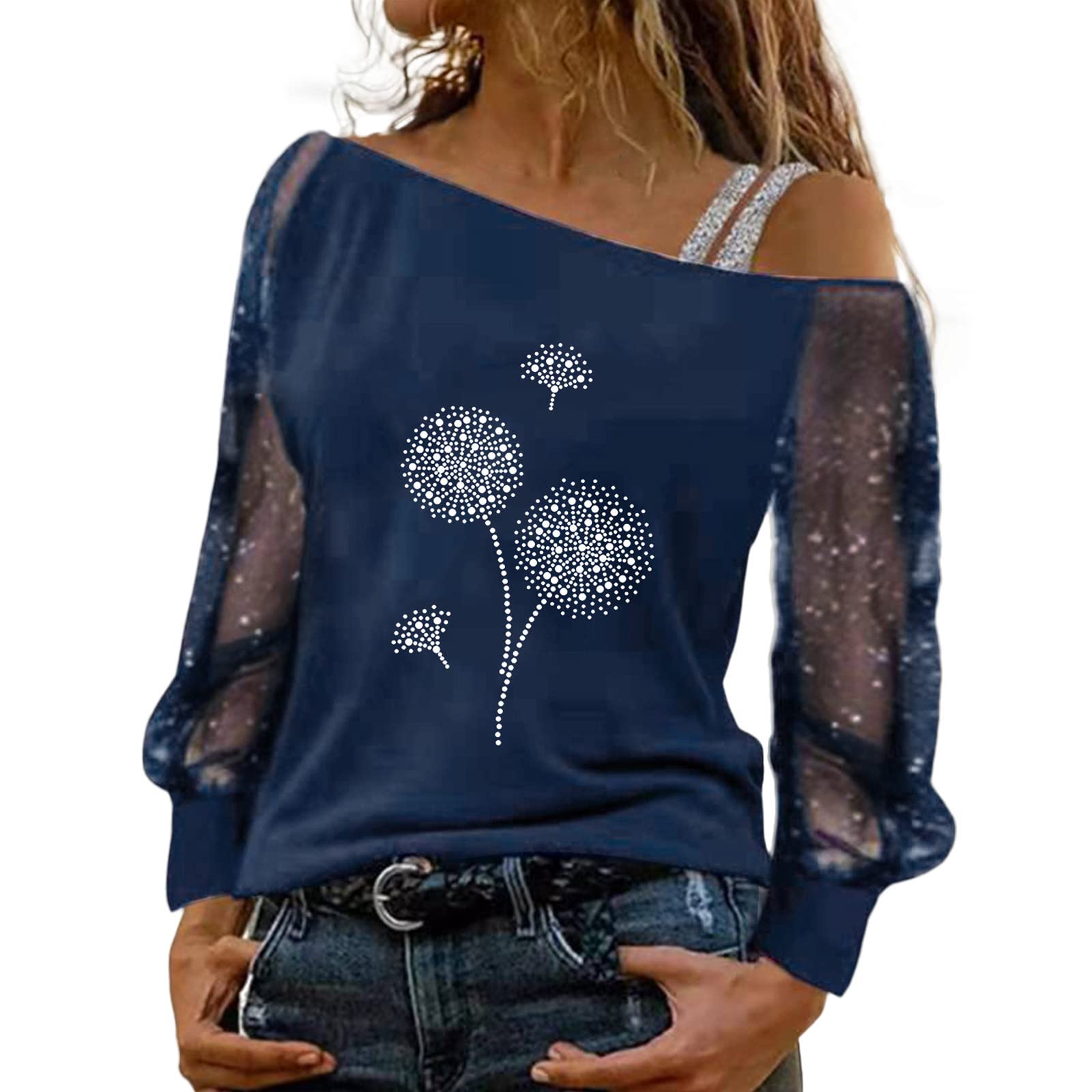 Women's Casual Fit Tunic Top Blouse - Floral Print Crewneck T-Shirt for Workout & Everyday Wear | Summer & Fall Fashion Essential for Office, Yoga & Outings