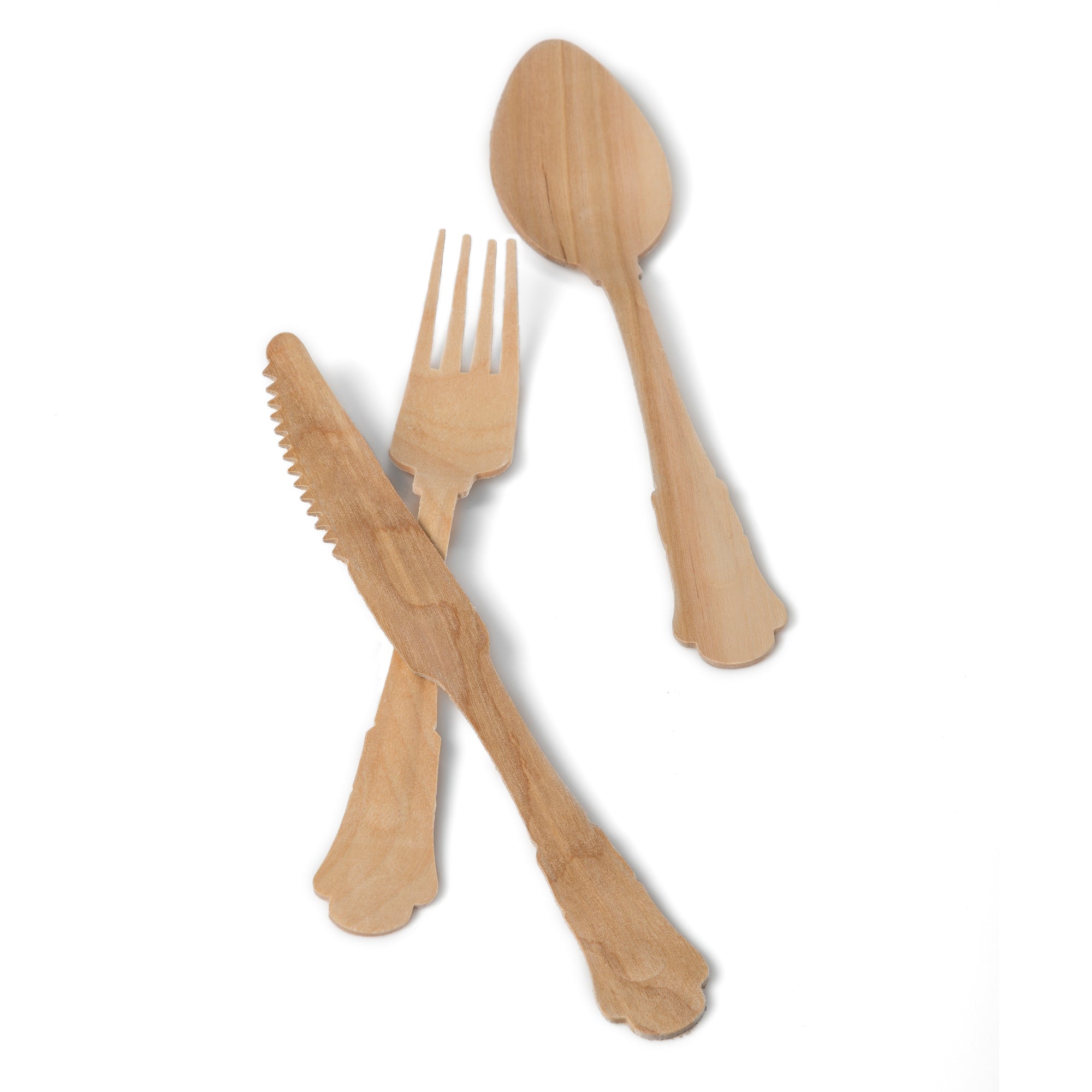Tree Choice 7.8 Inch Biodegradable Wooden Spoons - 400 Count Eco-Friendly Disposable Cutlery for Parties, Picnics & Catering