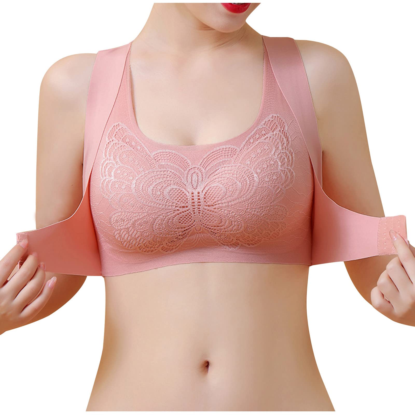 Women's Front Closure Push Up Bra - Comfortable Seamless Full Coverage T-Shirt Bra for Summer & Sports | Perfect for Everyday Wear, Workouts, and Casual Outfits