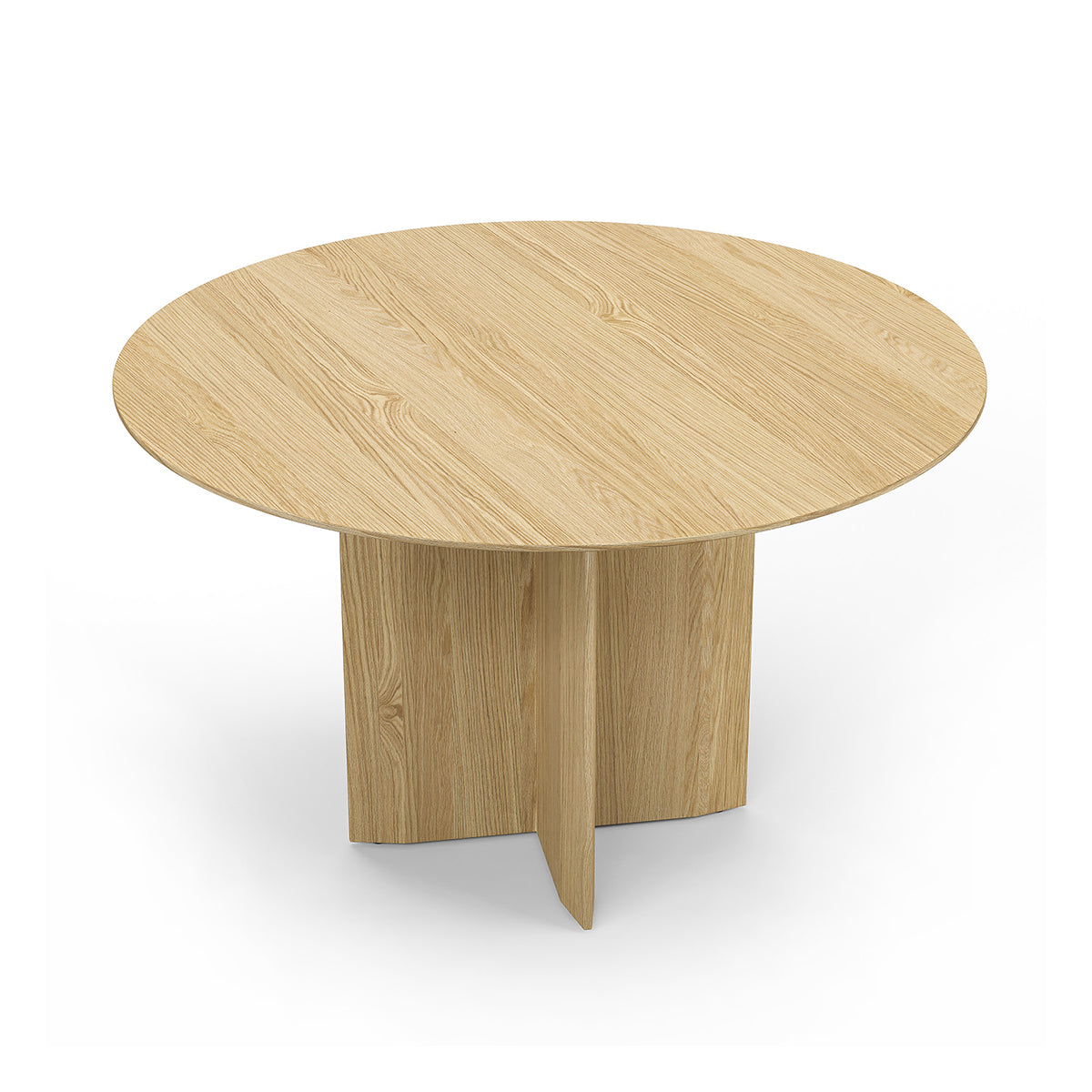 Round Oak Dining Table - Solid Wood Farmhouse Style for Kitchen & Dining Room - Perfect for Family Gatherings & Entertaining Guests