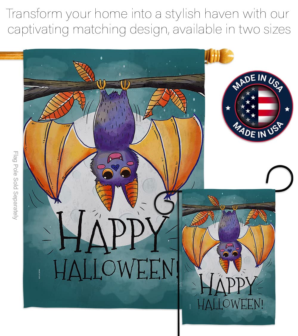 Happy Halloween Bat Flag 28