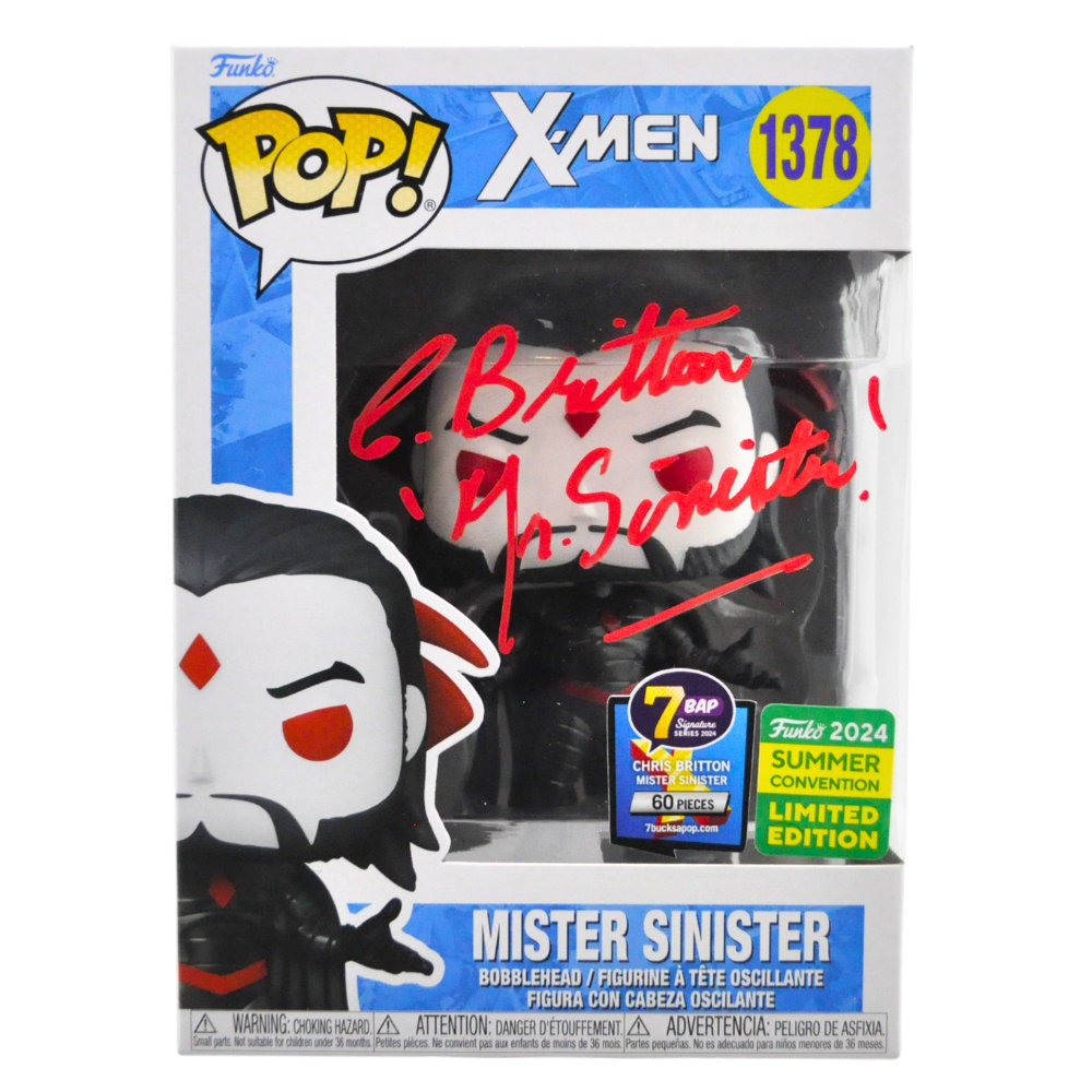 Chris Britton Signed Mister Sinister Pop! Vinyl Figure - X-Men Collectible (Limited Edition 1378/60pcs) - Perfect for Marvel Fans & Comic Book Display Collections
