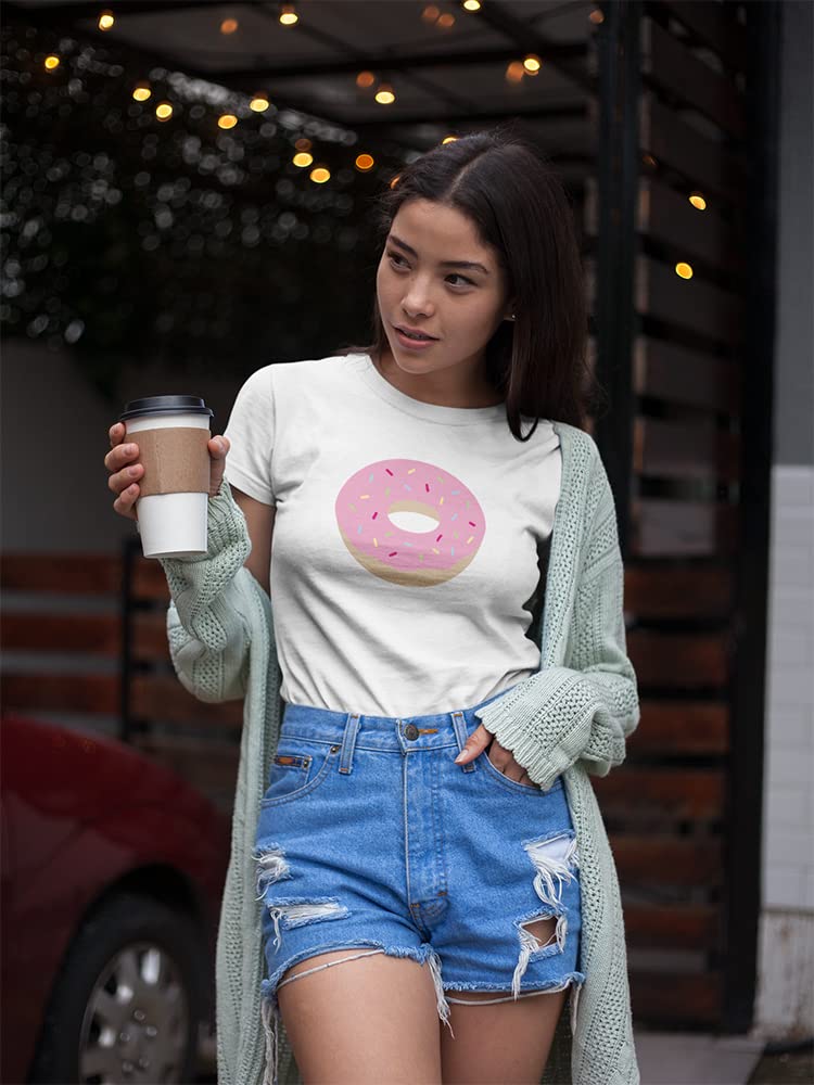 Trendy Pink Donut Graphic T-Shirt for Women - Cute Casual Outfit & Summer Streetwear Fashion