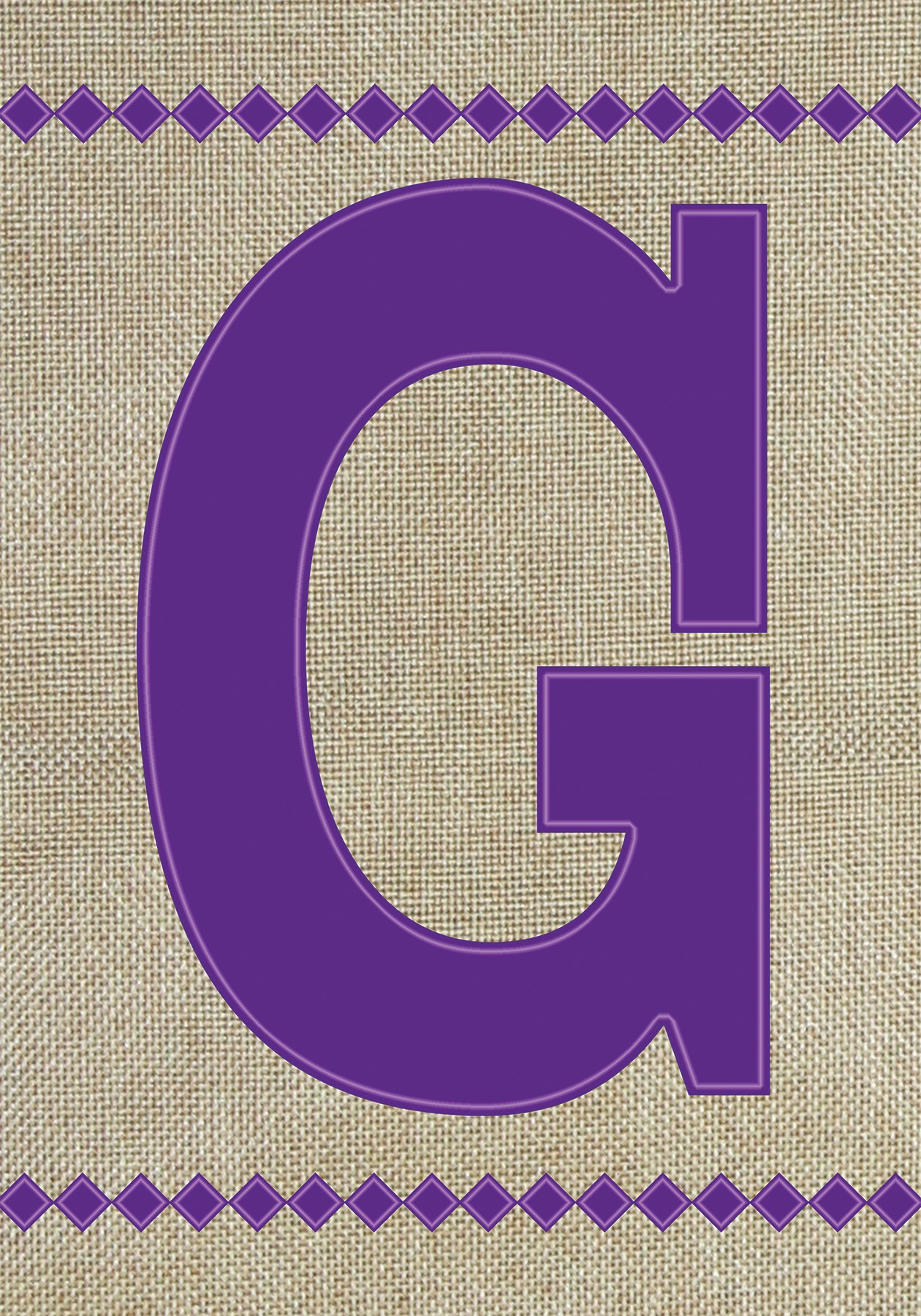 Toland Home Garden 140016 Monogram G Burlap Flag - 12.5