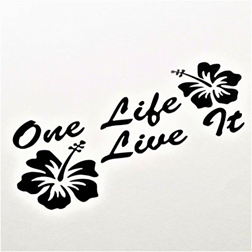 Inspiring Hibiscus Flower Vinyl Decal Sticker - Black - 7