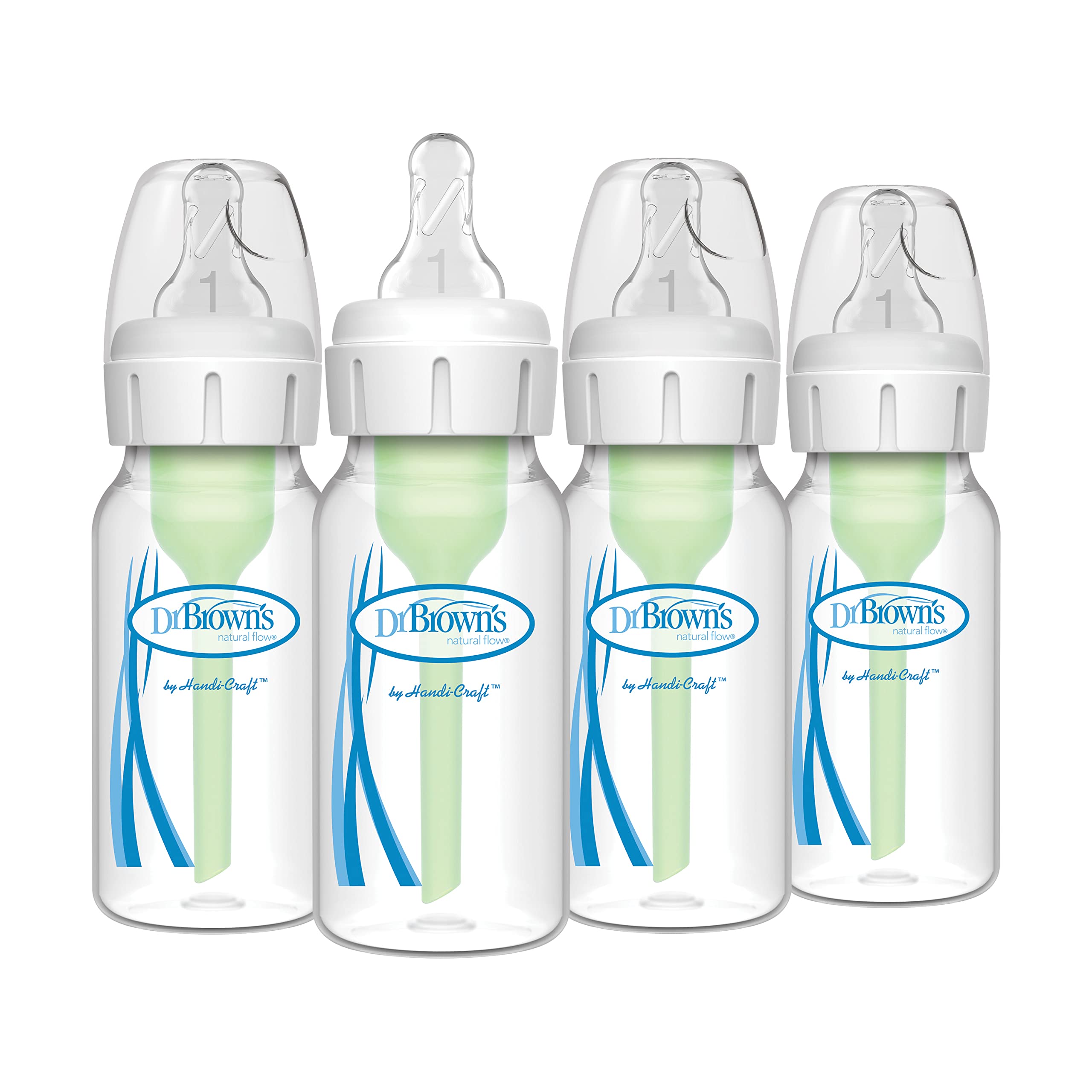 Dr. Brown's Deluxe Baby Bottle Sterilizer - Electric Steam Sterilizing System for Bottles, Pacifiers & Baby Essentials | Anti-Colic BPA-Free 4oz Narrow Neck Bottles (4-Pack) | Perfect for Newborns & Travel Use