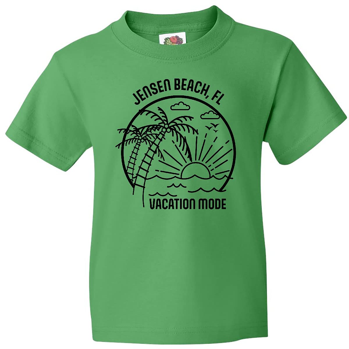 Inktastic Summer Vacation Mode Jensen Beach Florida Youth T-Shirt - Comfortable Kids Travel Tee for Beach Trips & Family Vacations