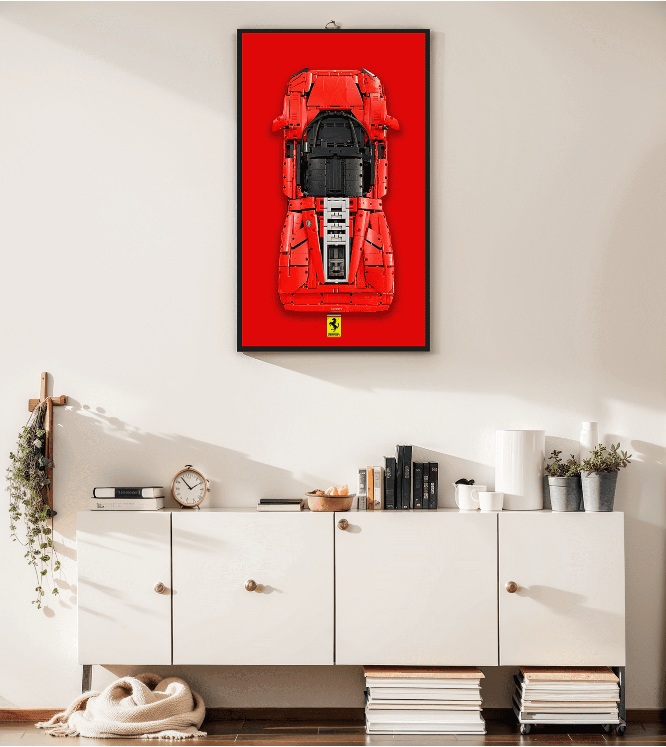 LEGO 42143 Technic™ Ferrari Daytona SP3 Wall Display Frame - Premium Showcase for Model Car Collection - Perfect for Home, Office & Gamer Room Decor