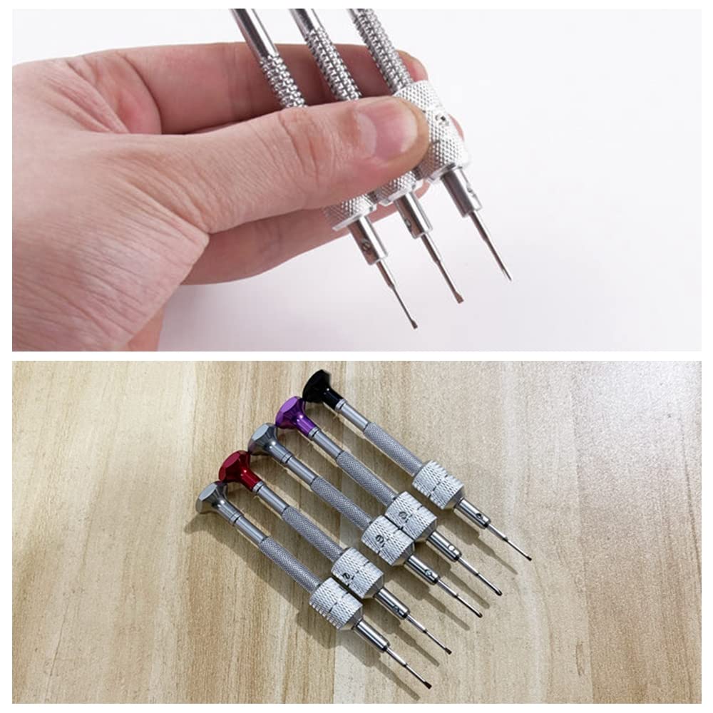 Kevisae Professional Micro Precision Screwdriver Set - 5 Replaceable Blades for Watch, Eyeglass & Jewelry Repair - Perfect for Watchmakers, Jewelers & DIY Electronics Repair