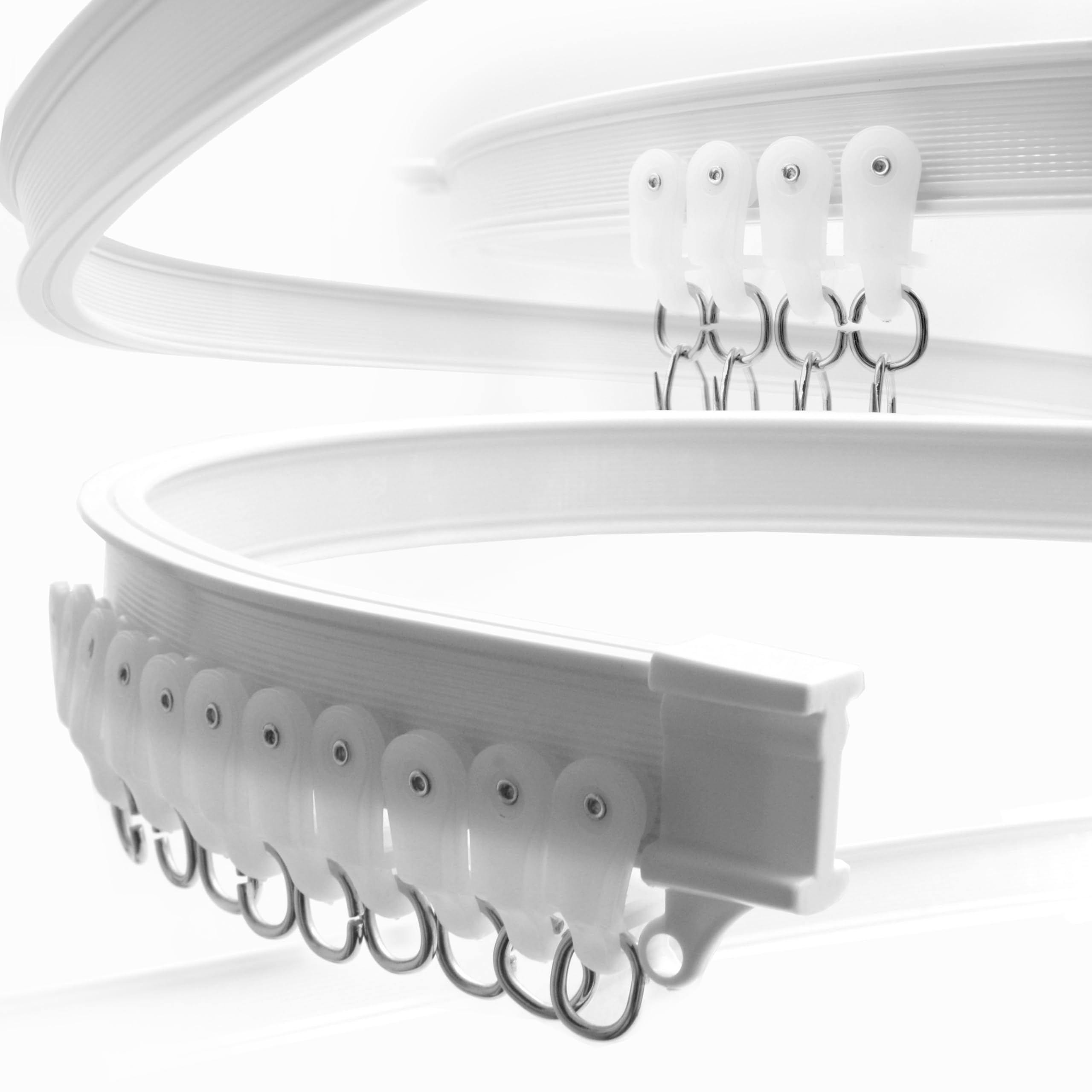 3M (9.8FT) Flexible Bendable Ceiling Curtain Track System - Room Divider Rail for Living Room, Shower, RV & Hospital | Easy Installation for Home, Office & Commercial Spaces