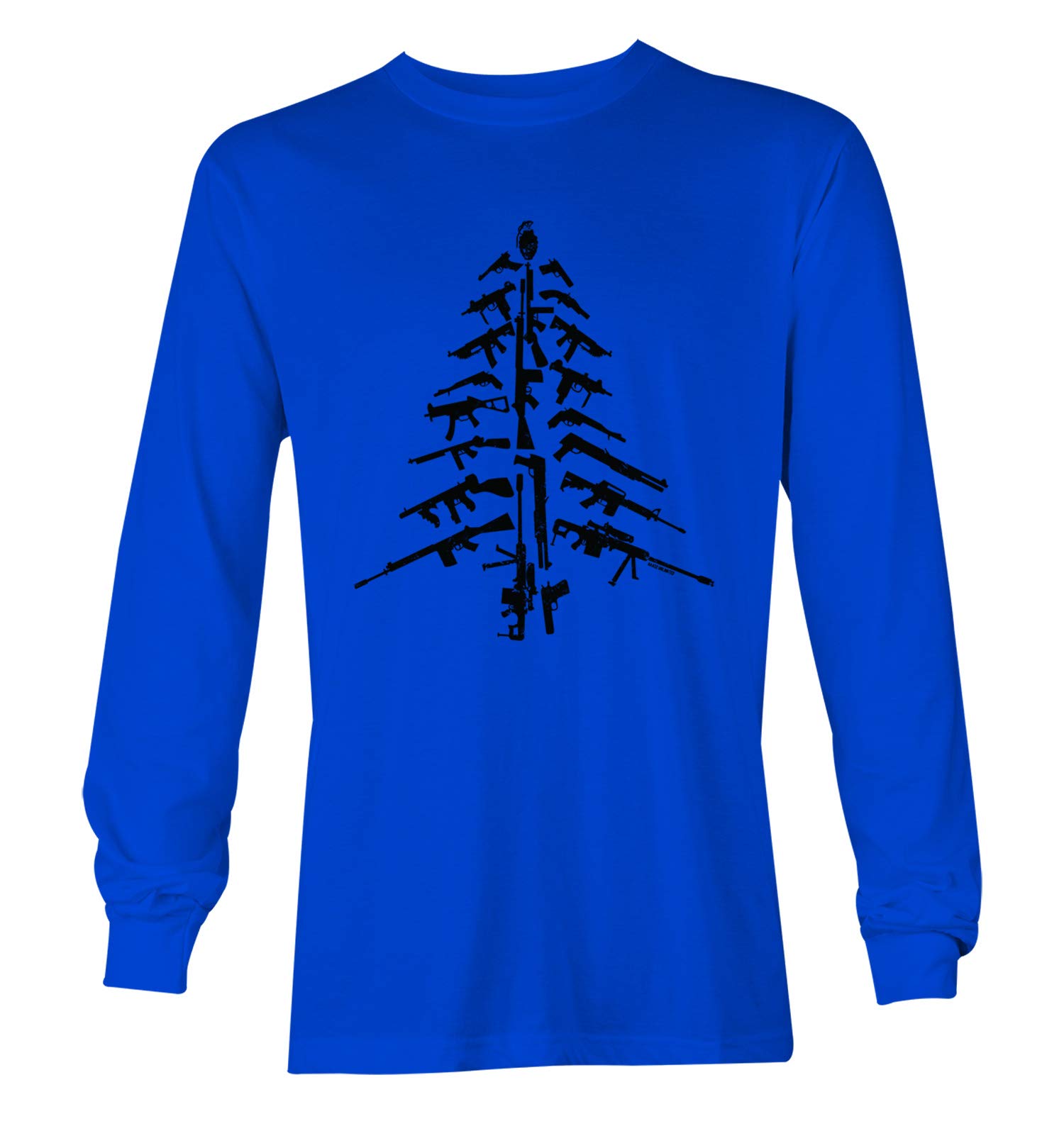 Haase Unlimited Gun Christmas Tree Assault Rifle Graphic Unisex Long Sleeve T-Shirt | Military & Hunting Enthusiast Apparel | Perfect for Christmas Gifts, Range Days & Patriotic Events