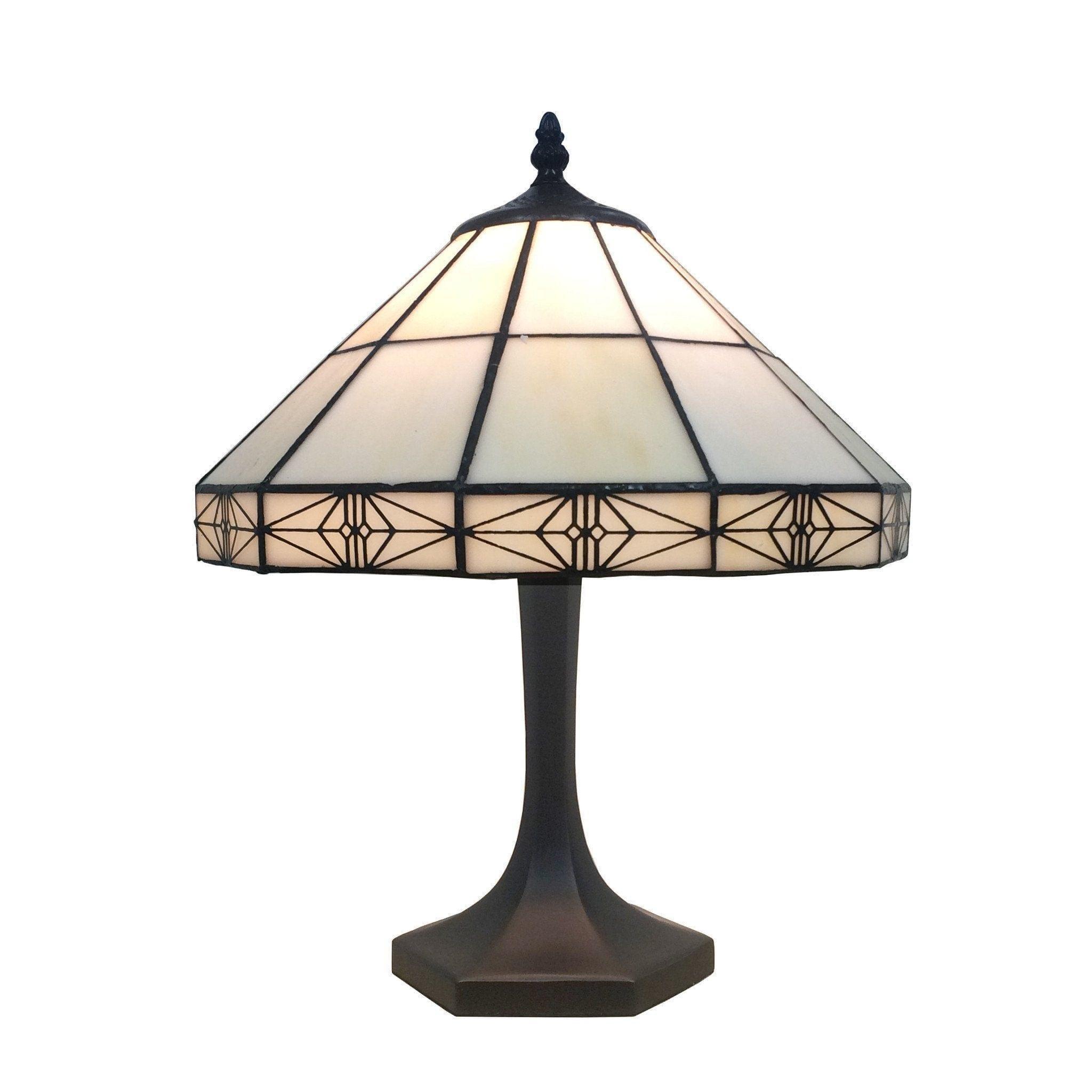 Dorchester Tiffany Medium Table Lamp - Handcrafted Stained Glass Lamp for Living Room, Bedroom & Office - Vintage Tiffany Style Lighting Direct