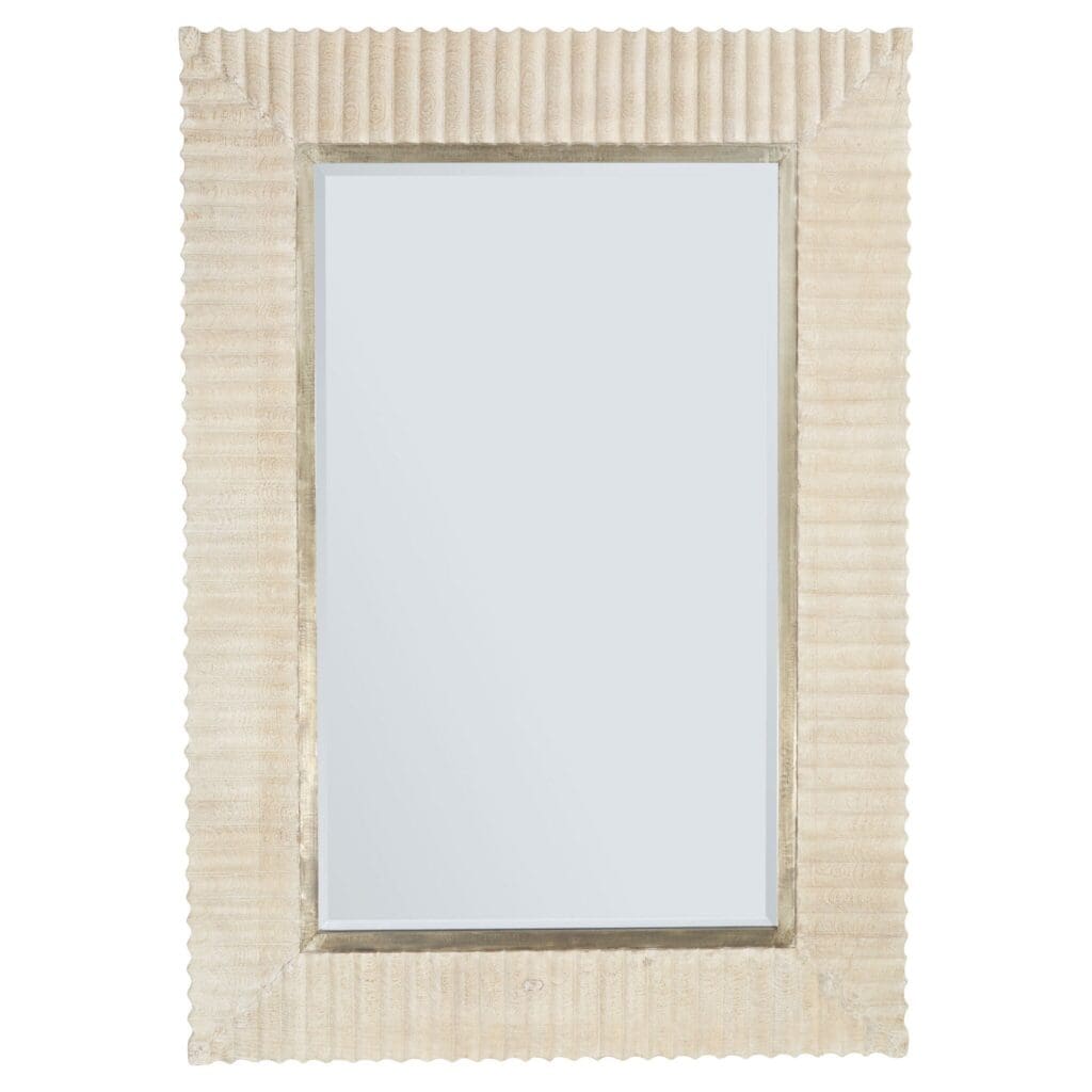 Cyan Design 11613 Estriada Rectangular Mirror in Cerused White - Elegant Wall Decor for Living Room, Bedroom & Entryway