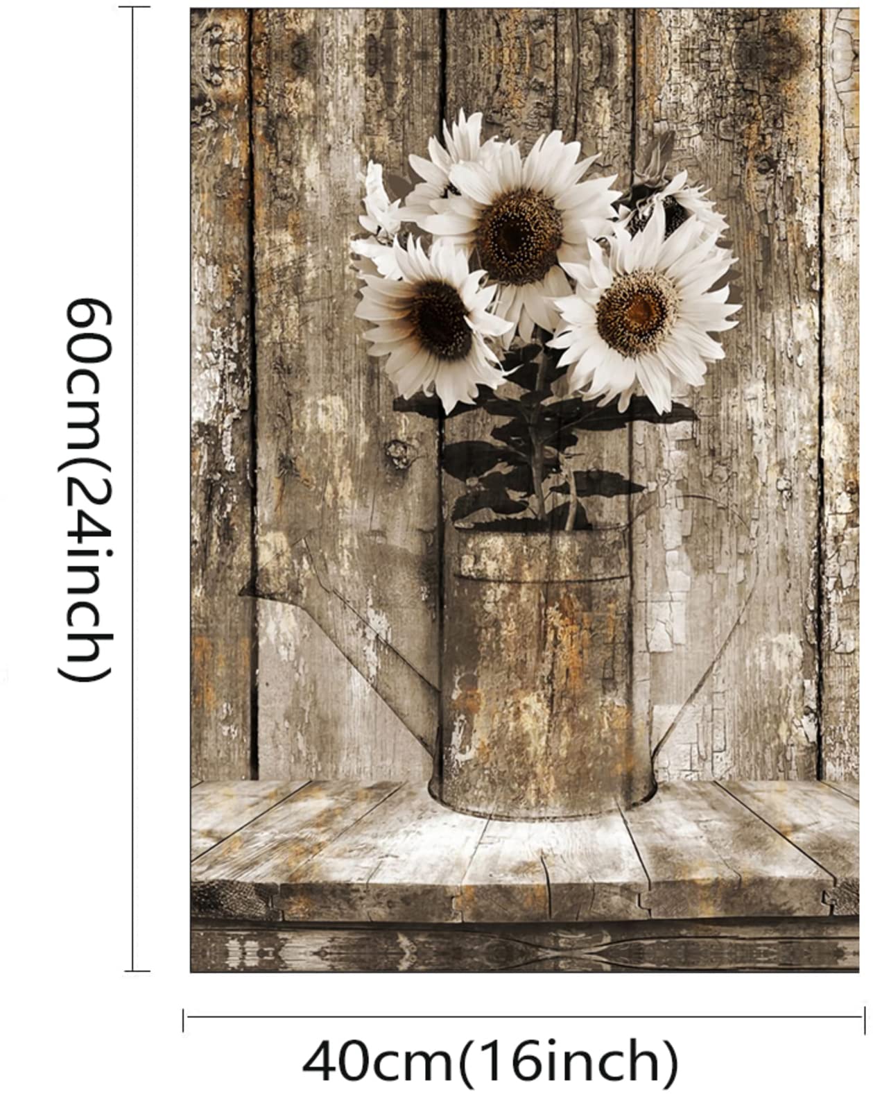 Rustic Floral Sunflower Canvas Wall Art - 16