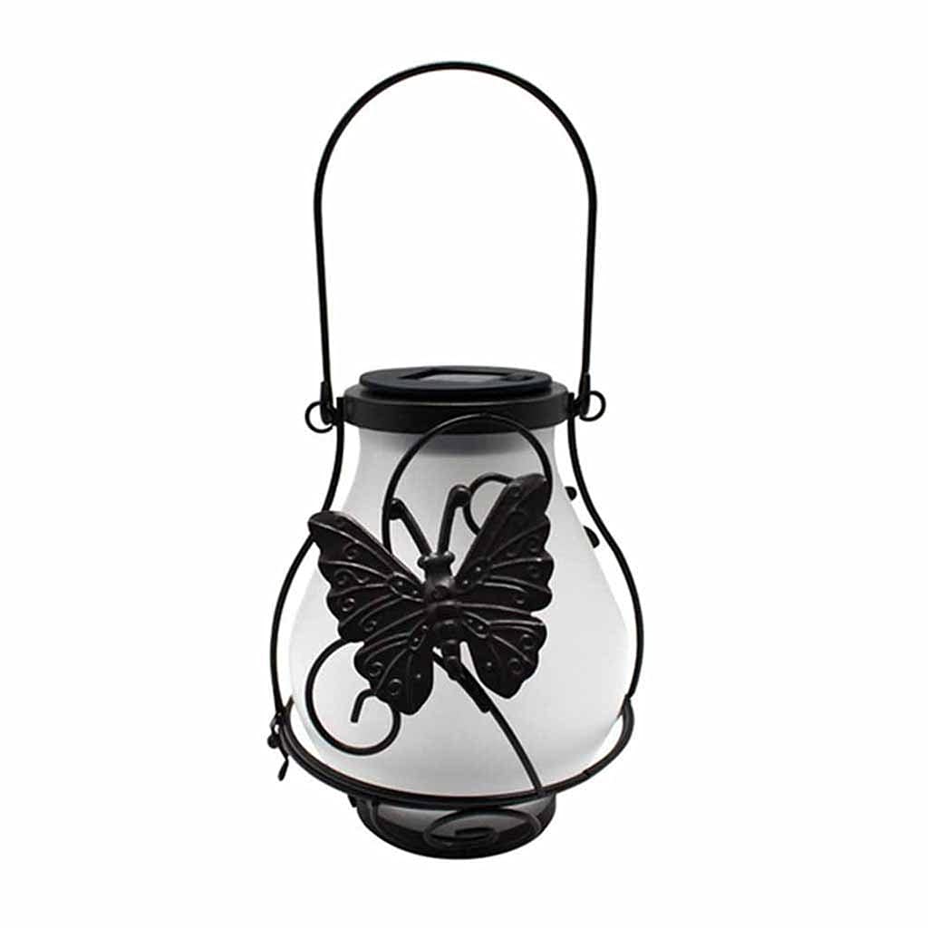 Solar LED Flame Lantern - Outdoor Hanging Garden Light with Flickering Fire Effect, Weatherproof & Portable for Patio, Yard, Camping Decor (Color: Copper)