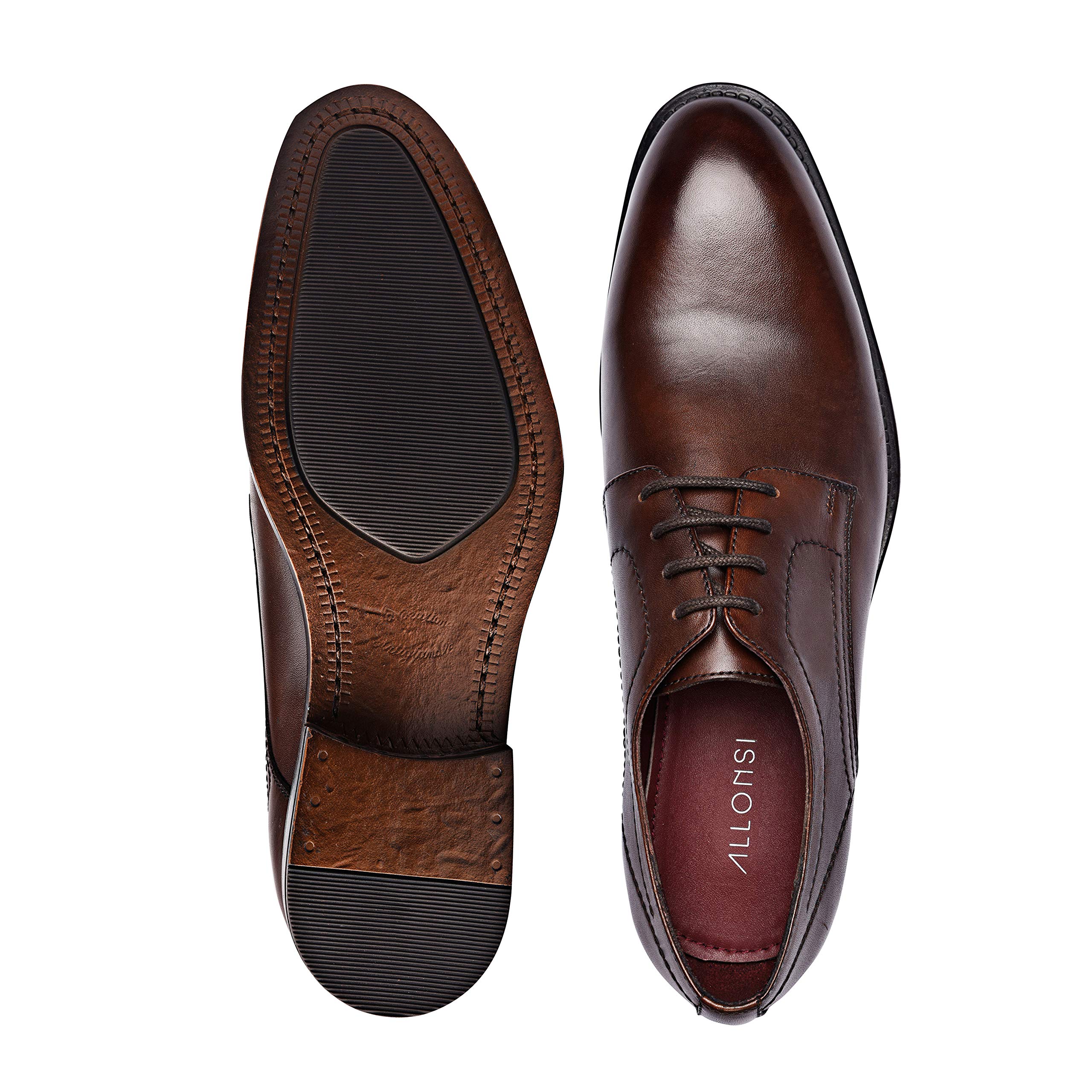 Genuine Leather Men's Dress Shoes - Classic Derby Oxford Business Shoes for Men | Formal Office Wear & Wedding Occasions